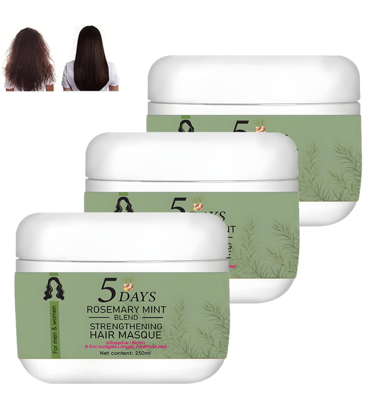 Rosemary Hair Mask Moisturising Hair Moisturiser Rosemary Hair Mask Natural for Dry Damaged Hair Reduces Hair Loss for Healthy Hair Growth - 250 ml (3 Pieces) 3pc - Buy Online on GoSupps.com