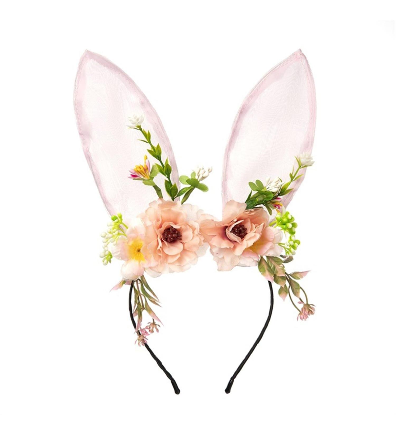 amangul Flower Headbands with t Ears Flower Crown For Wedding Party Supply Floral Garlands Hair Wreath Floral Headbands(Pink) - Buy Online on GoSupps.com