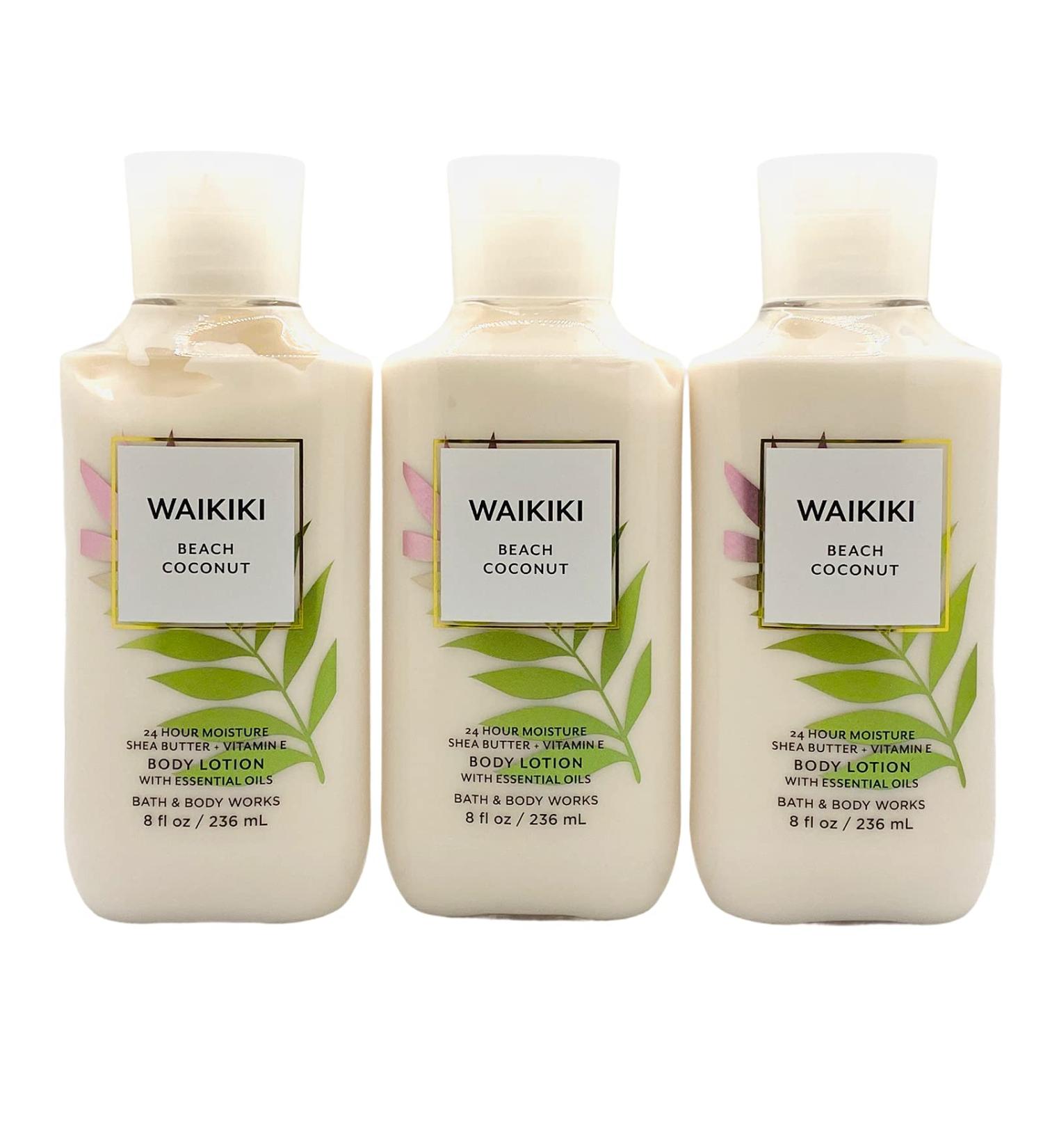 Bath & Body Works Waikiki Beach Coconut Body Lotion 8oz - 3 Pack - Buy Online on GoSupps.com