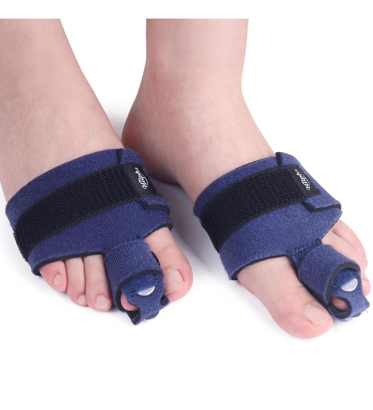 Hilph 2 Pack Toe Rail Protection & Straighteners for Hammer Toe - Support & Fix Curved Broken Toes - Blue - Buy Online on GoSupps.com