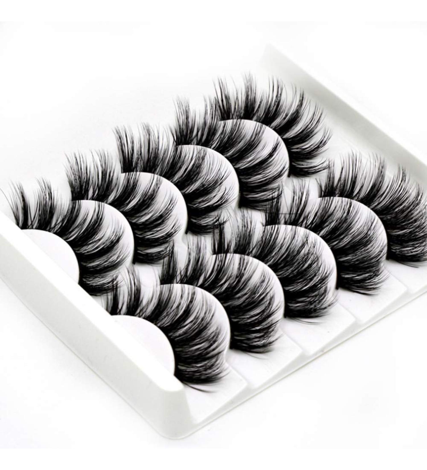 False Eyelashes Elocoise | 5 Pairs 3D Reusable Handmade Eyelashes for Stunning Eye Makeup (3D-47) - International Shipping Available - Buy Online on GoSupps.com