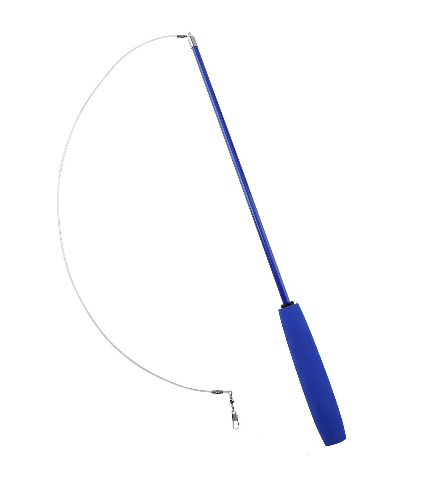 UKETO Cat Teaser Wands Retractable Fishing Pole Wand Cat Teaser Rod Toy (Blue) - Buy Online on GoSupps.com
