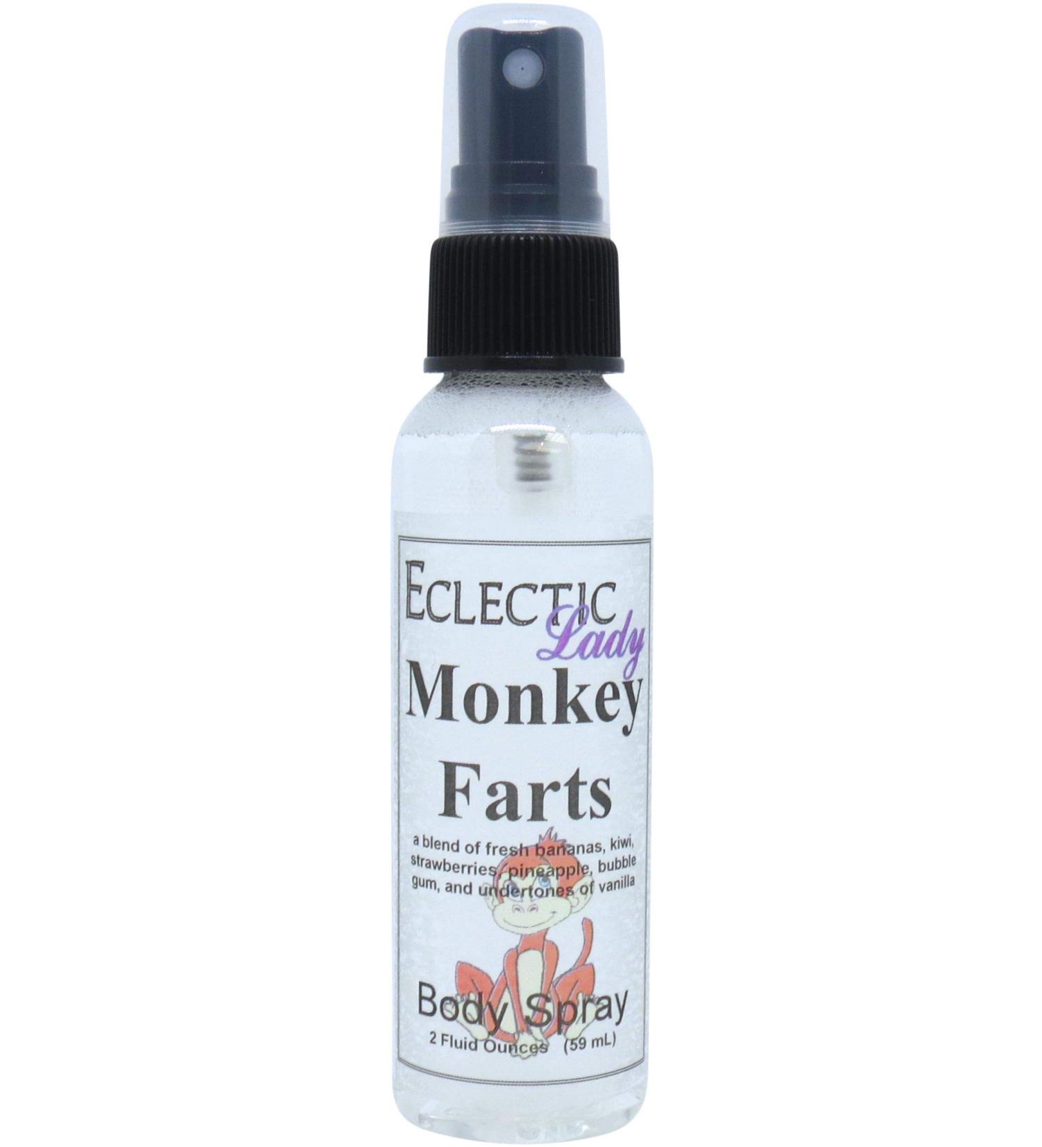 Monkey Farts Body Spray 2 ounces Body Mist for Women with Clean Light & Gentle Fragrance Long Lasting Perfume with Comforting Scent for Men & Women Cologne with Soft Subtle Aroma For Daily Use 2 Fluid Ounces - Buy Online on GoSupps.com