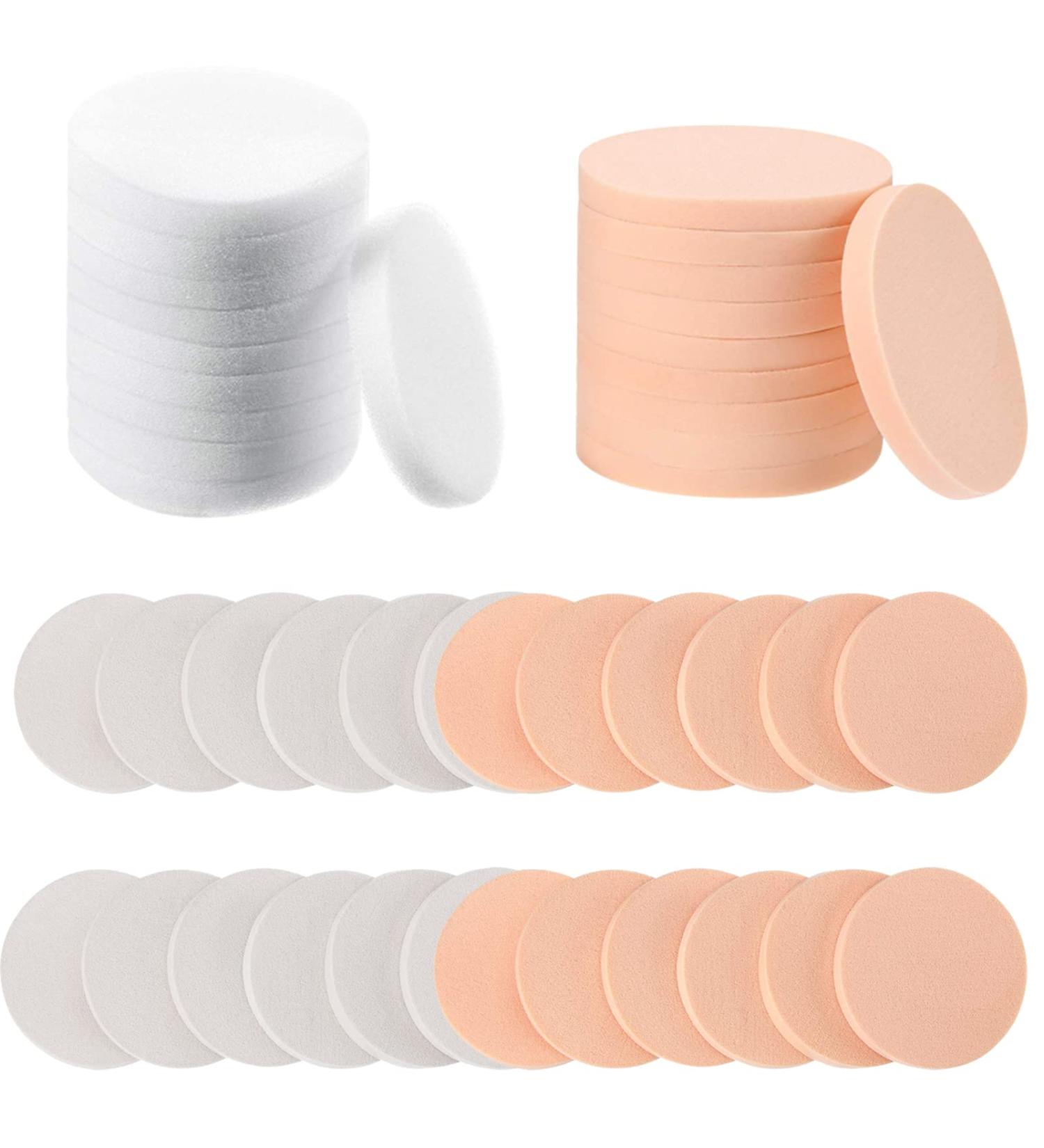 24 PCS Makeup Sponge Round Circle Flat Makeup Sponge Applicator Face Paint Sponges Foam Latex Foundation Cosmetic Sponge Soft Makeup Sponges Face Washing Cleansing Sponge Puff - Buy Online on GoSupps.com