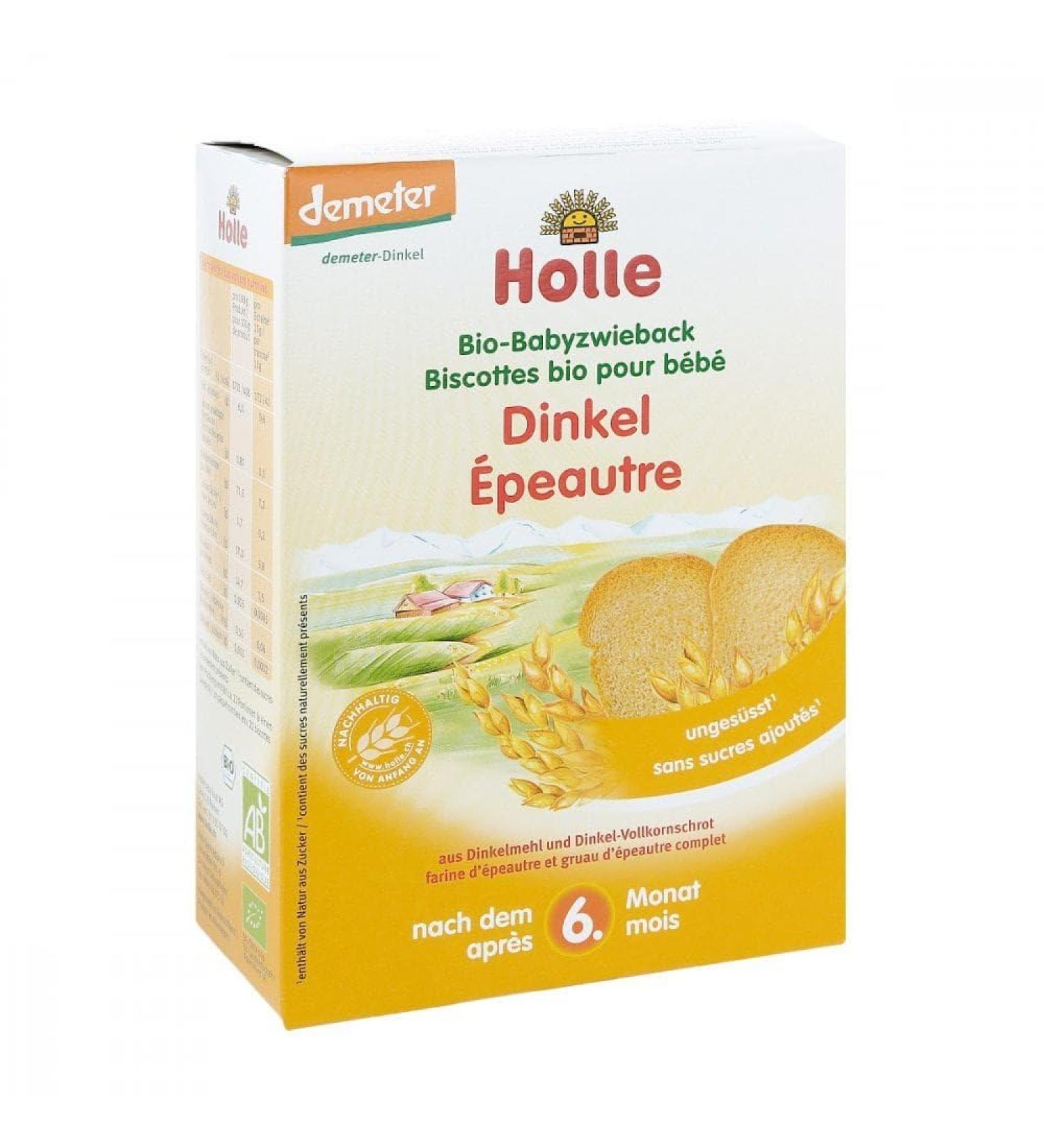 Holle Organic Baby Spelled Rusks - Healthy Snack for Infants | International Shipping - Buy Online on GoSupps.com