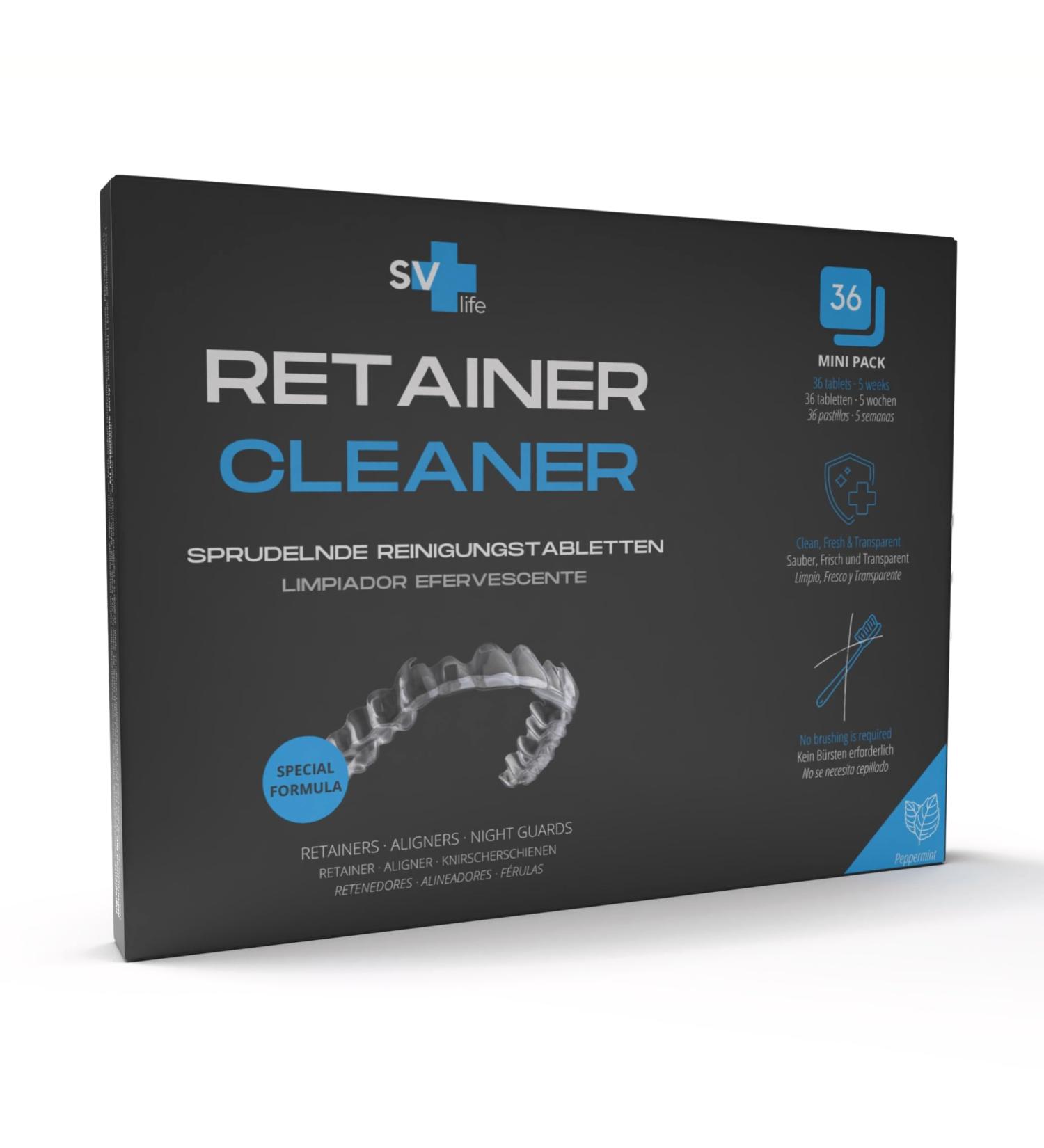 36 Antibacterial Cleaning Tablets for Retainers & Aligners | 2-in-1 Active Oxygen Formula | Mint Flavor - 5 Weeks Supply - Buy Online on GoSupps.com