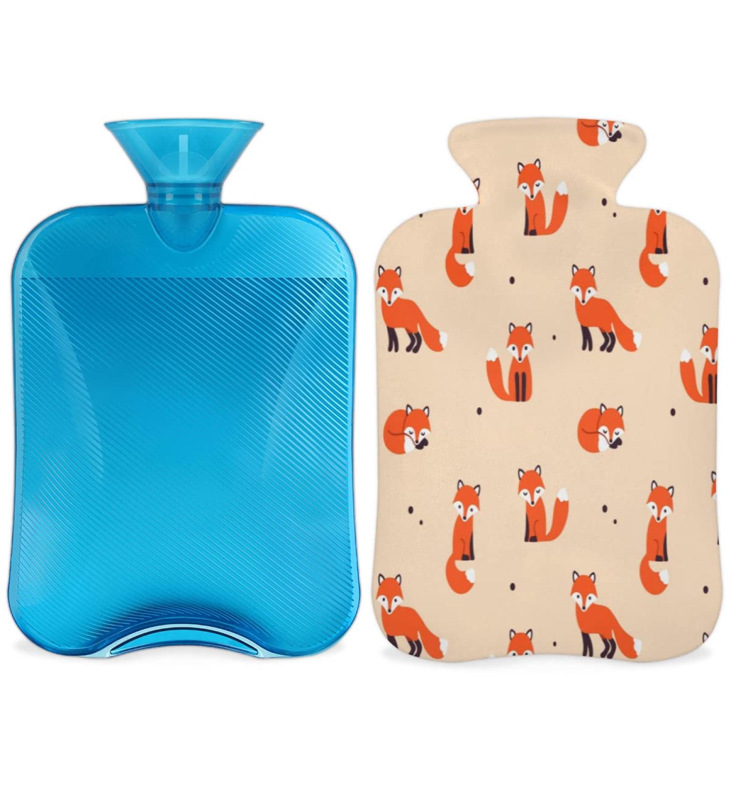 Shop Cute Fox Heat Bottle - Fluffy Cover 2L Capacity Pain Relief for Back Neck & Shoulders | Cozy Nights Essential - Buy Online on GoSupps.com