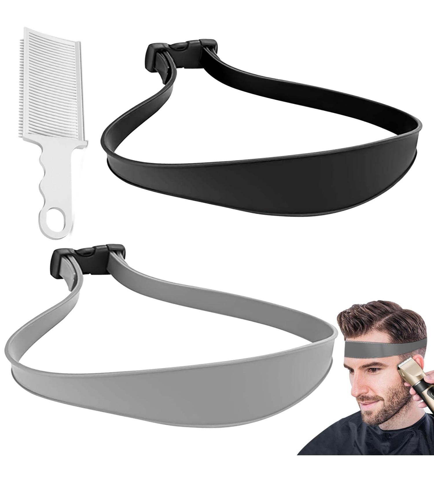 Buy Miliaflick 3-Piece Professional Hair Cutting Edge Tool Set | Silicone Ridge & Curved Haircut Bands for DIY Home Self-Cuts - Gray & Black - Buy Online on GoSupps.com