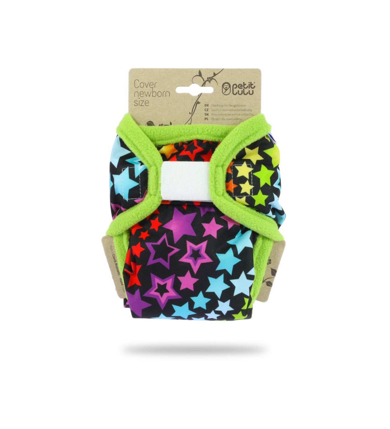 Shop Petit Lulu Newborn Overpants (2-6 kg) for Cloth Diapers - Velcro Rainbow Stars | International Shipping Available - Buy Online on GoSupps.com