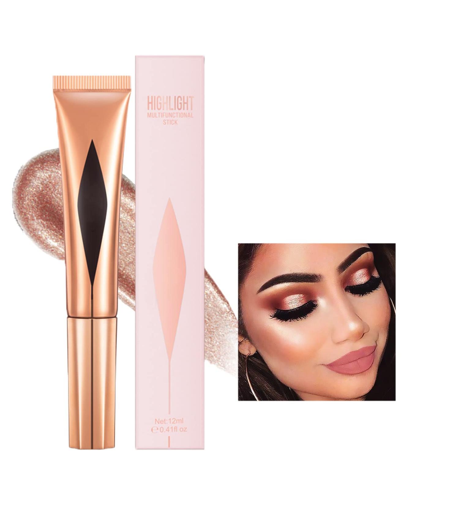 Tongyend Liquid Highlight Beauty Wand Blush Stick Cream Contour Stick and Highlighter with Cushion Applicator Long Lasting Face Blush Illuminator Makeup Stick Liquid Bronzer Super Silky(Highlight 04) Highlight 04 10 g (Pack of 1) - Buy Online on GoSupps.com