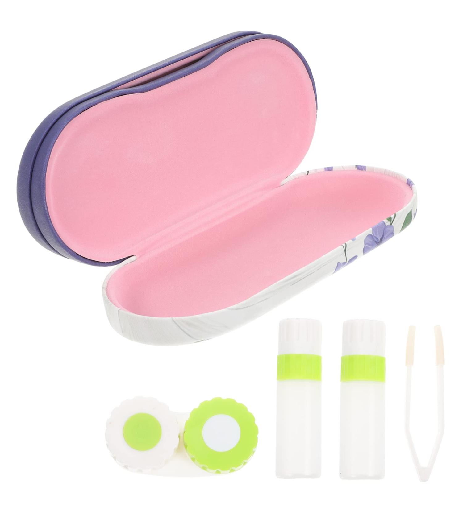 PartyKindom 5 Sets Double Layer Glasses Case - Travel Accessories Storage with Purple Miss Flocking Cloth - Buy Online on GoSupps.com