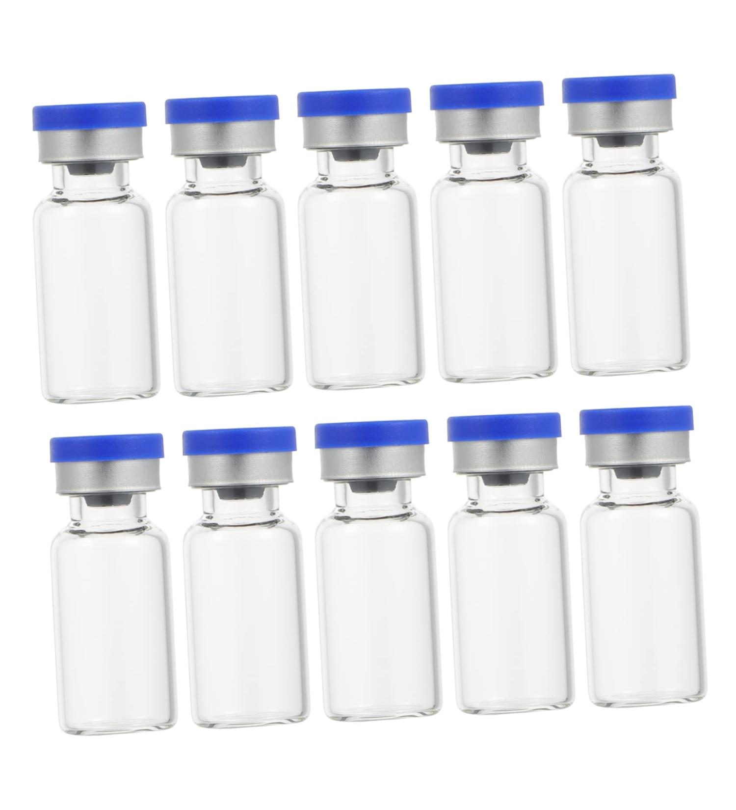 Plafope 50 pcs Glass Bottles with Lids - Transparent Phiole Sample Containers for Travel Perfume & Terrariums - 3.9x1.6cm - Buy Online on GoSupps.com