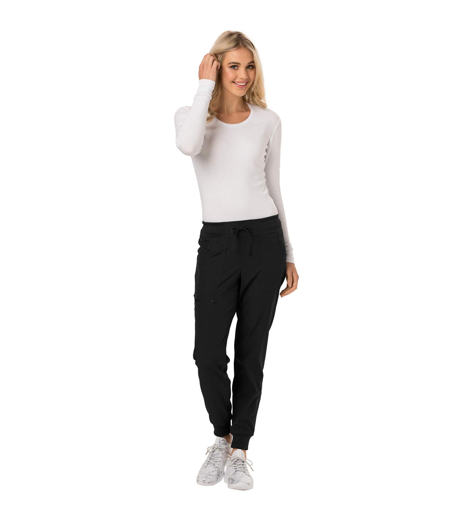 HeartSoul Women's Jogger Scrub Pants HS030 - Medium Black | Break On Through Stretch Fabric - Buy Online on GoSupps.com