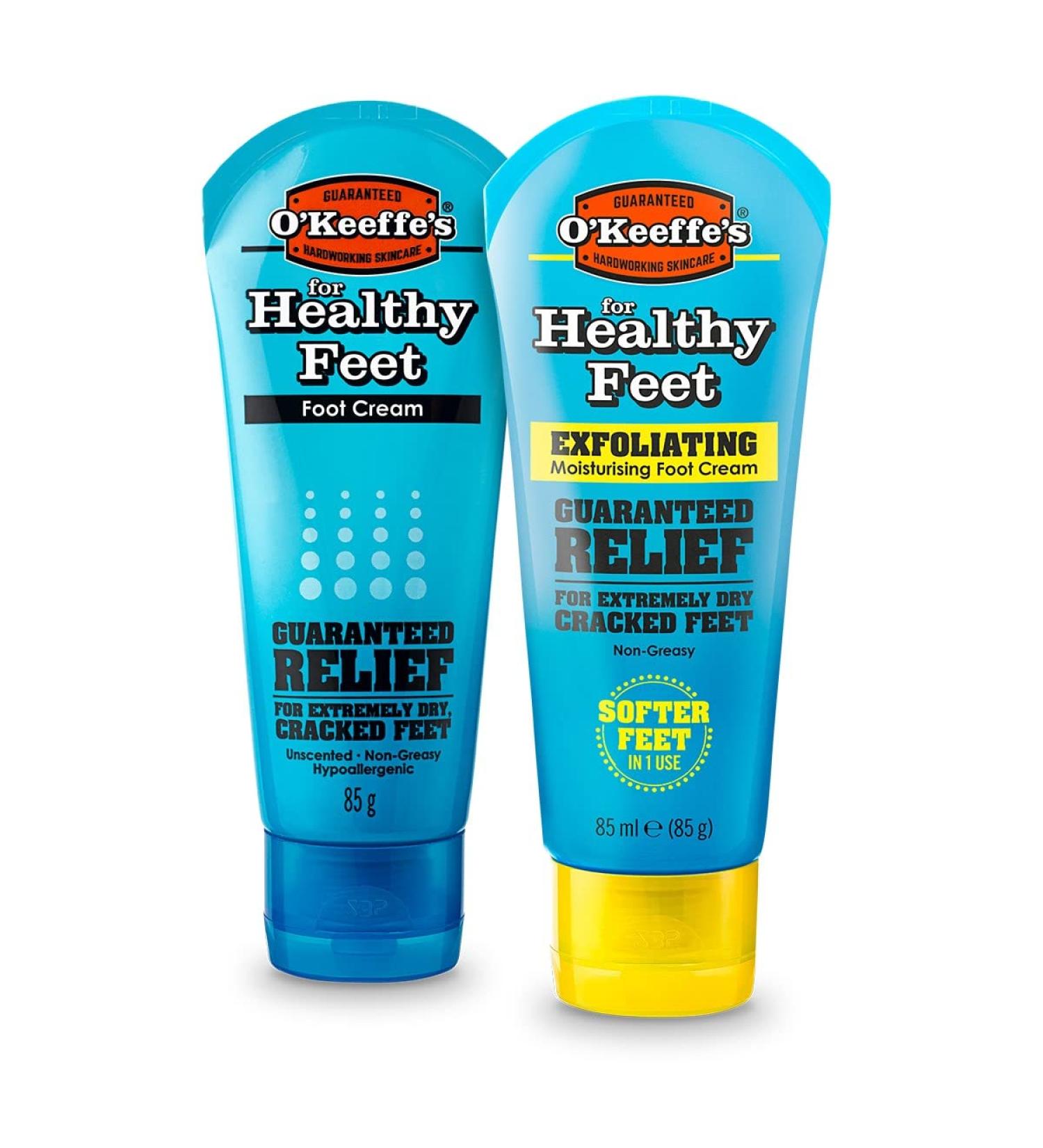 O'Keeffe's Healthy Feet Peeling & Twin Pack - 80 ml + 85 g | Best Moisturizer for Dry Cracked Feet - International Shipping Available - Buy Online on GoSupps.com