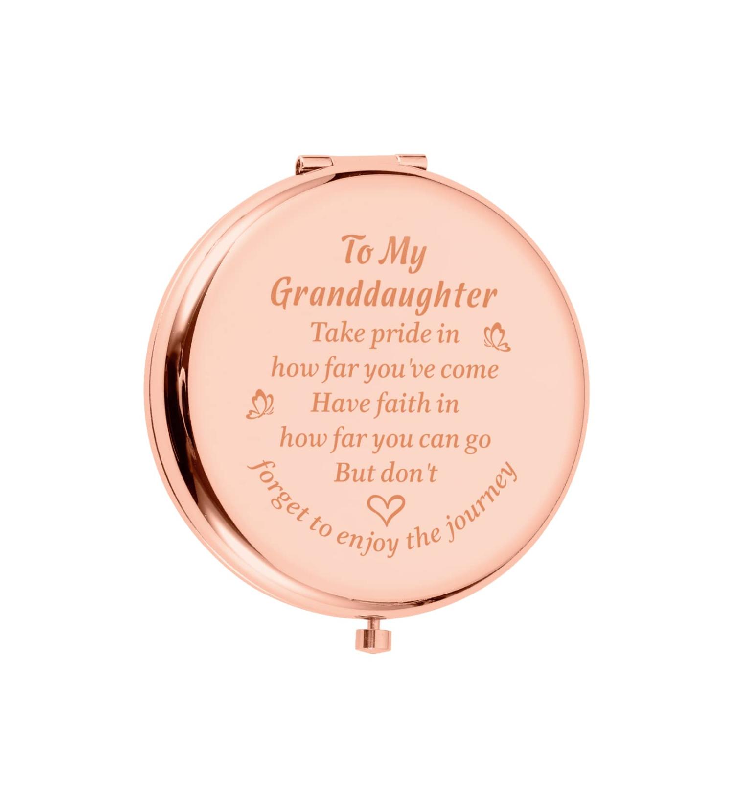 Rose Gold Compact Mirror: Granddaughter Graduation & Birthday Gift - Buy Online on GoSupps.com