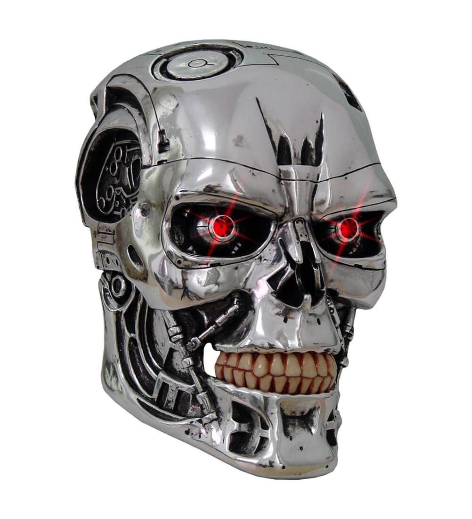 Nemesis Now Officially Licensed T-800 Terminator Head 23 cm Silver