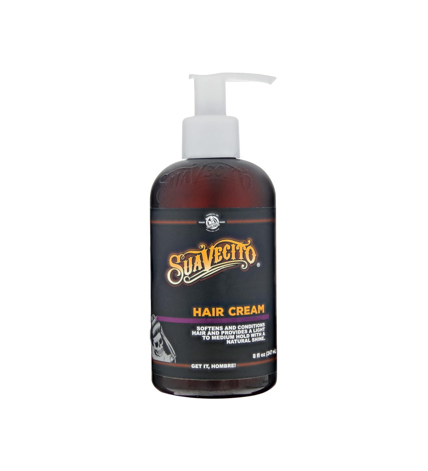 Suavecito Hair Cream 8 oz Pump Bottle - Medium Shine, All Day Hold - Buy Online on GoSupps.com