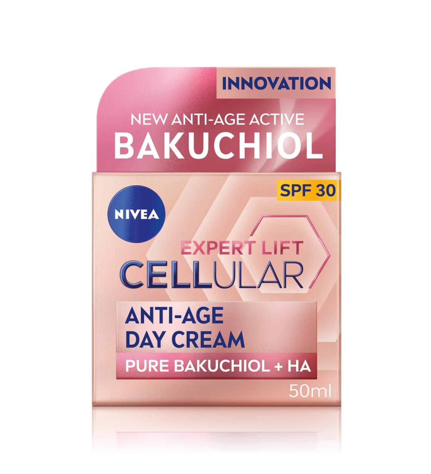 NIVEA Cellular Elasticity Anti-Wrinkle Day Cream with Hyaluron Collagen and Elastin Booster Day Cream for Women Anti-Aging Cream Formulated for Over 50 Skin Types - Buy Online on GoSupps.com