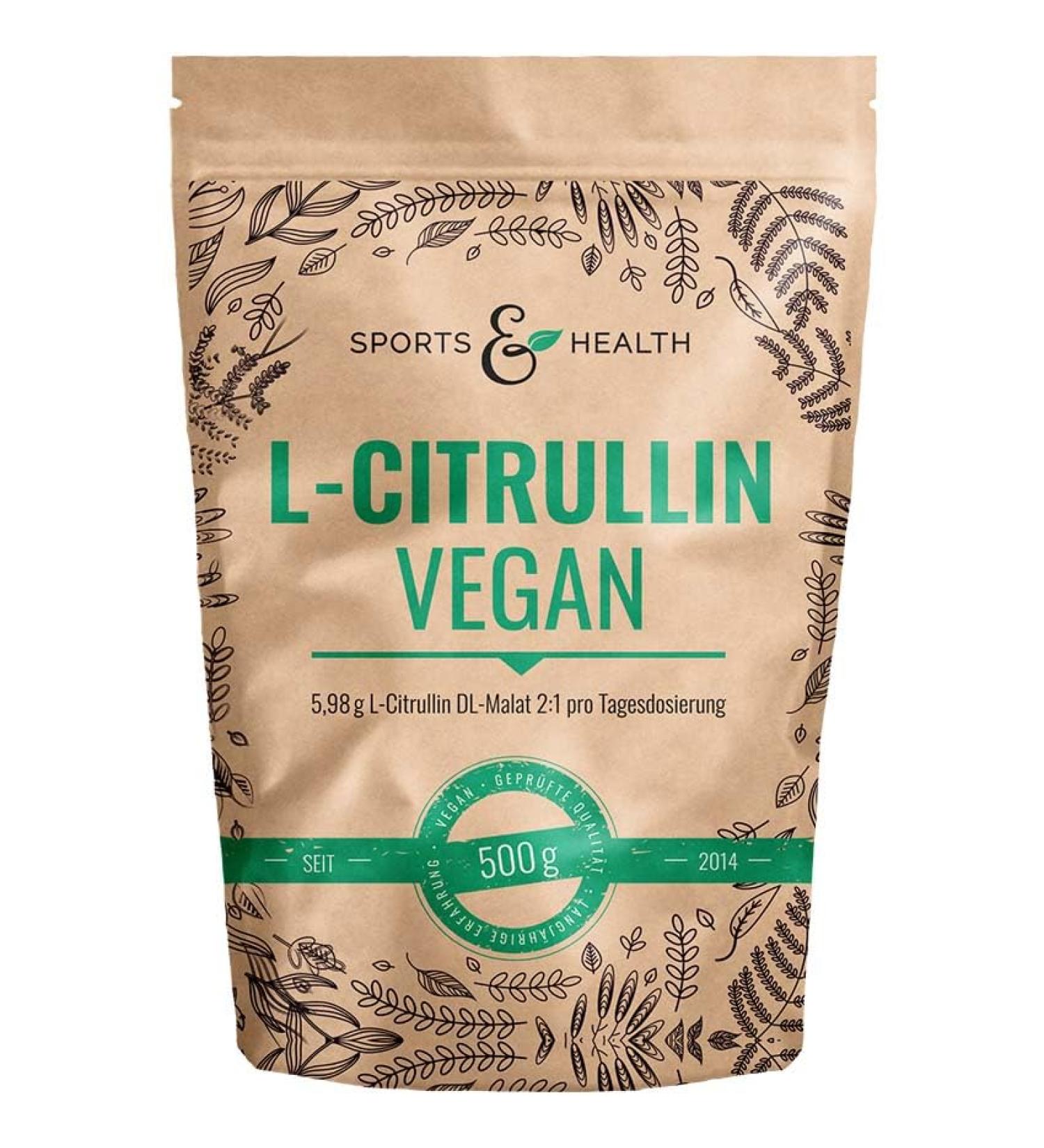 Citrulline Malate Powder 500g - Vegan L-Citrulline 2:1 Ratio with Dosage Spoon - Premium Quality Made in Germany - Buy Online on GoSupps.com