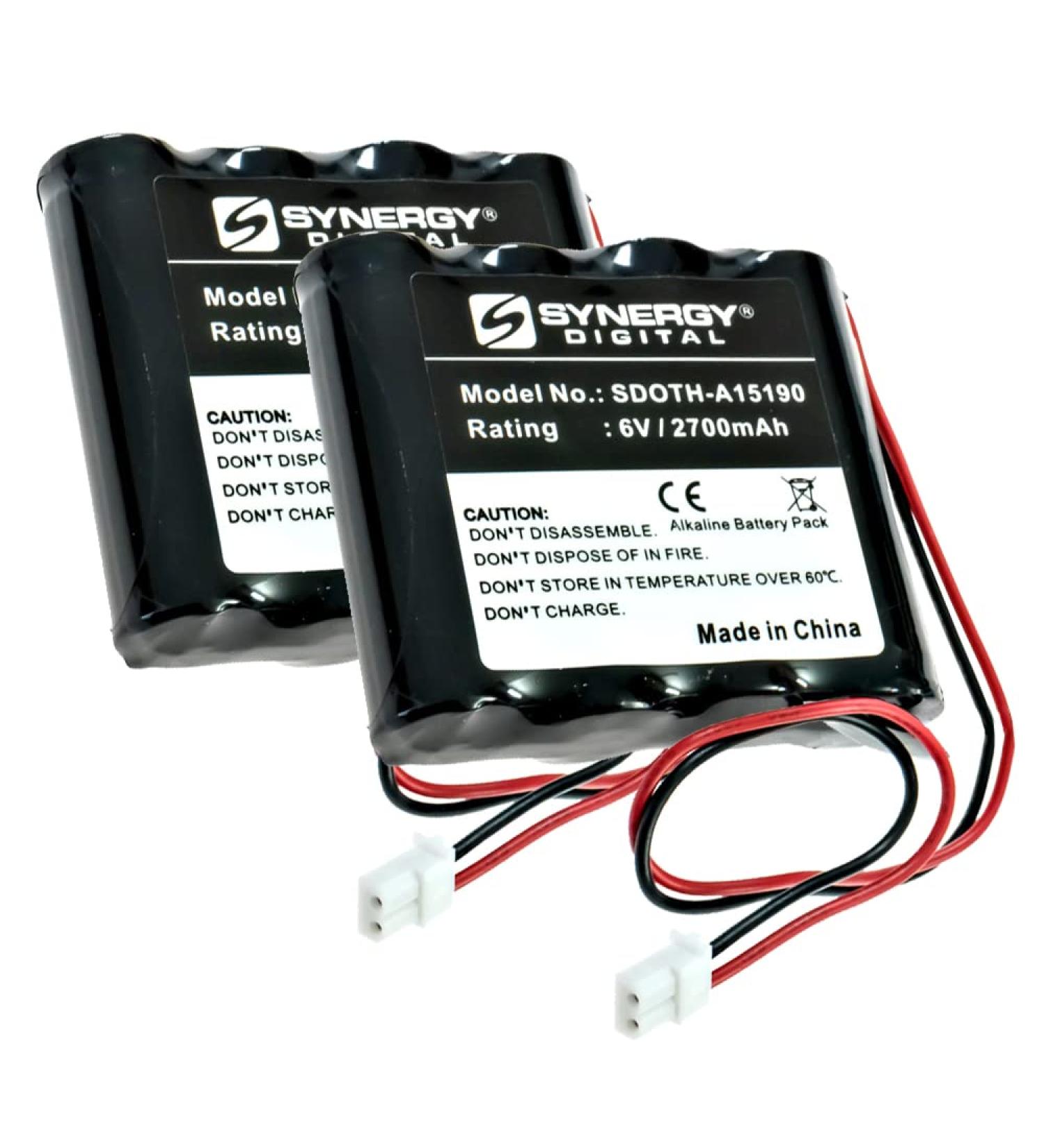 Synergy Digital Personal Care Batteries - 6V Alkaline 2700mAh Compatible with GP GPRHORW01018 - Pack of 2 SDOTH-A15190 - Buy Online on GoSupps.com