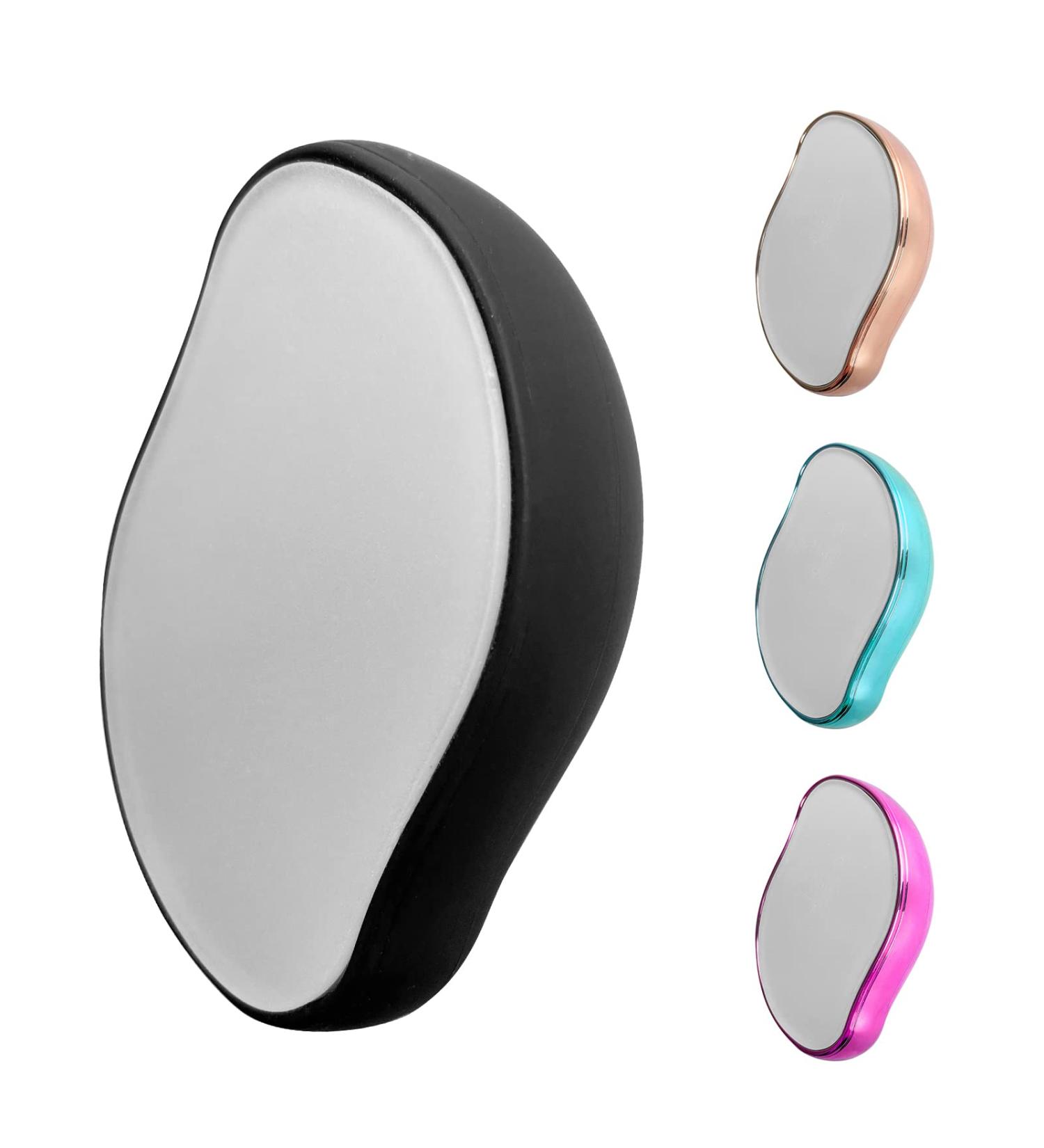 Crystal Hair Eraser - Painless Hair Removal Tool for Men and Women - Fast & Easy Exfoliation - Suitable for Arms, Legs, Back, Chest - Soft, Smooth, Silky Skin - Black - Buy Online on GoSupps.com