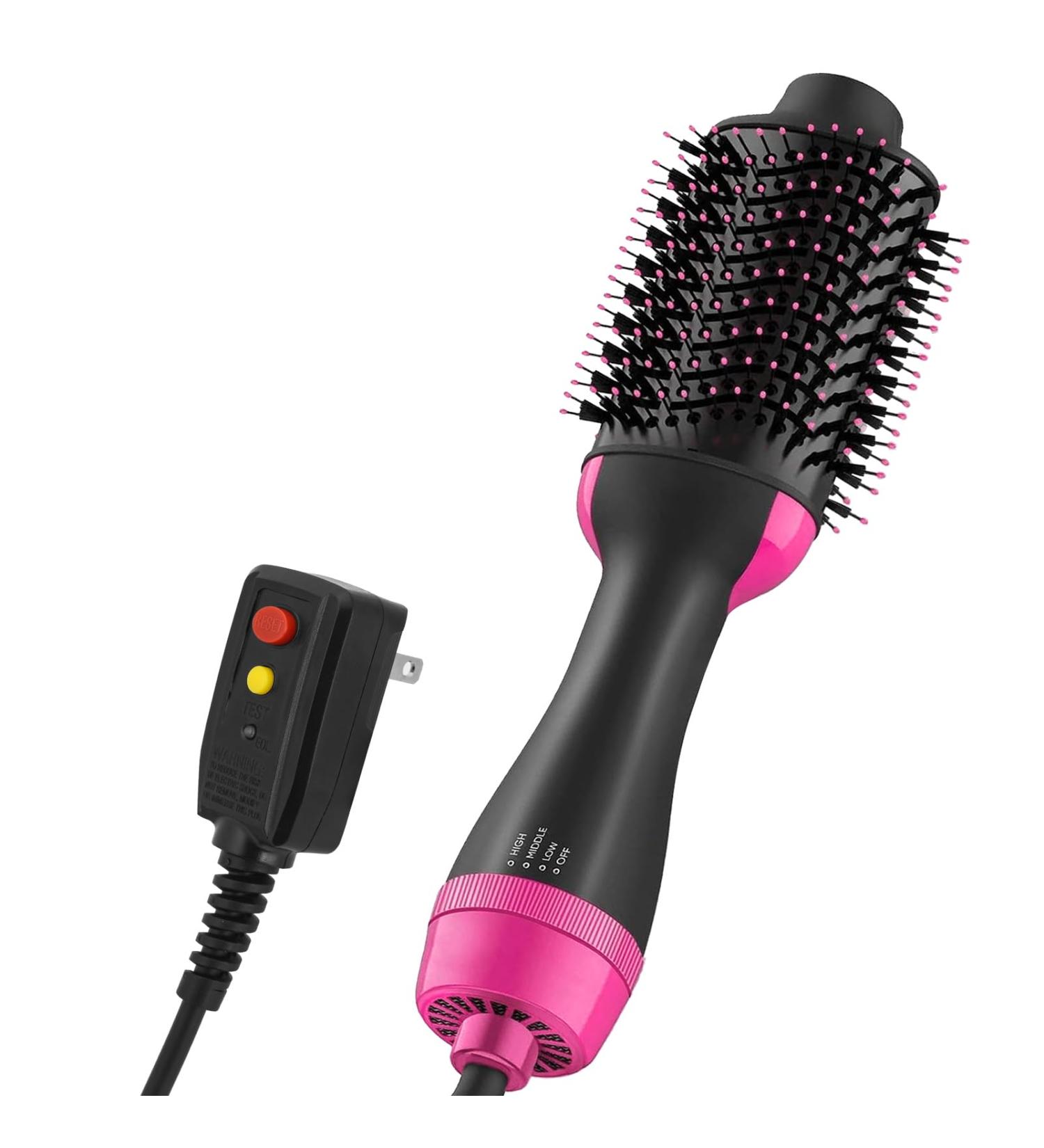 Hot Air Brush Dryer - 3-in-1 Styler 1200W Ionic Technology Ceramic Coated Volumizer with Cool Shot - Perfect for International Shipping - Buy Online on GoSupps.com