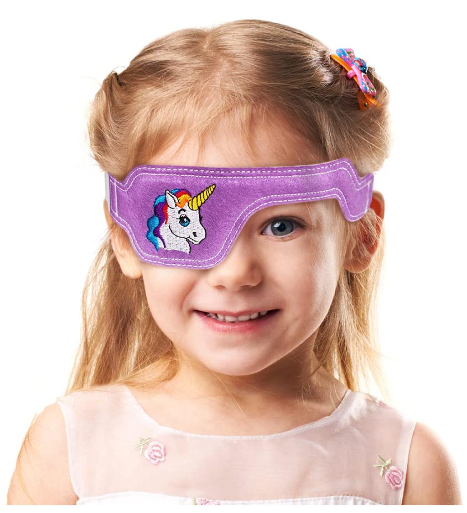 Eye Patch Unicorn Poggle Patch for Children with Amblyopia (Right Eye Coverage)