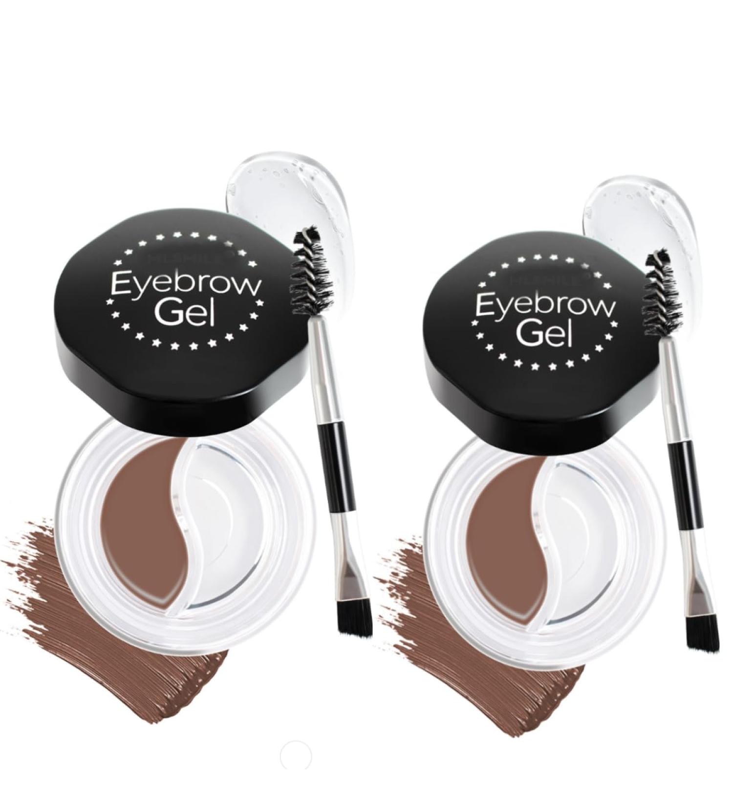 CARL 2 Pieces 2in1 Eyebrow Dye Set Eyebrow Gel Tinted & Fixing Gel Transpant Eye Brown Wax Eyebrow Gel Fixing Gel Eyebrow Gel Ink with Double Head Brush Quick Drying Light Brown 05Light Brown x 2 - Buy Online on GoSupps.com