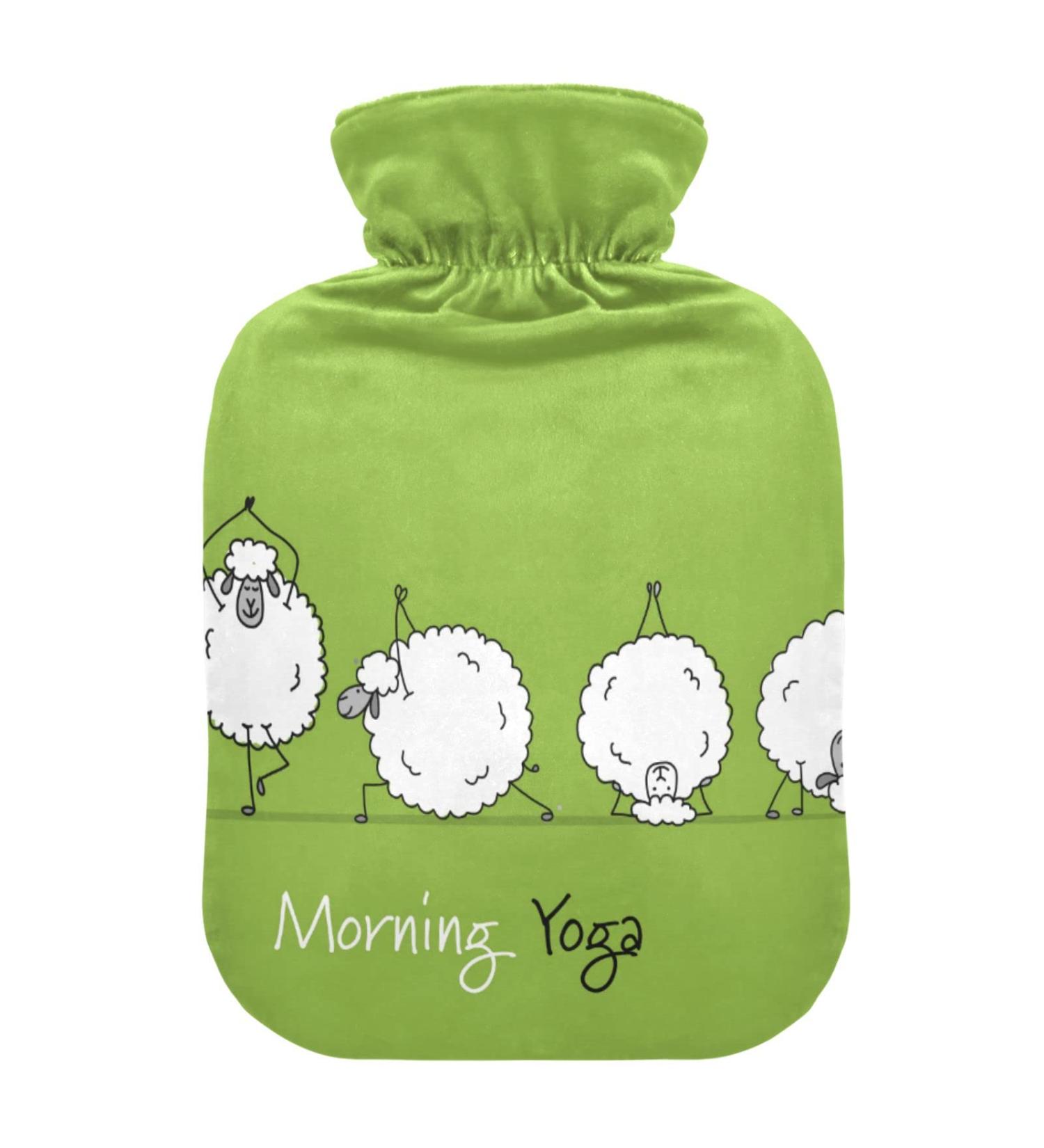 Durable 1L Heat Bottle - Warm-Up Bag for Pain Relief & Comfort | Cute White Sheep Pattern - Buy Online on GoSupps.com