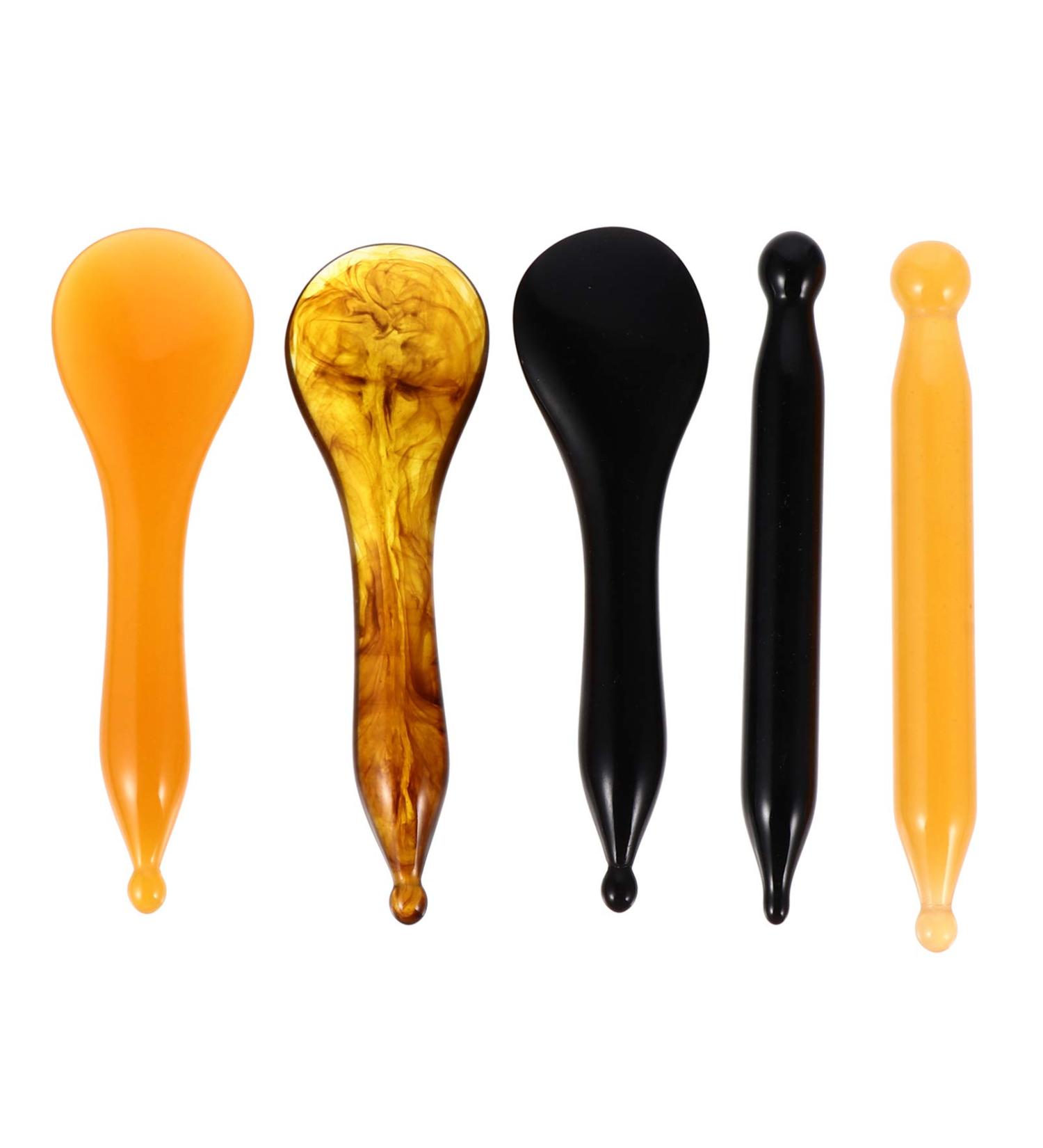 HEALLILY 5x Facial Massager - Smooth Resin Acupressure Sticks for Face Oil Massage | Reflexology Benefits | International Shipping Available - Buy Online on GoSupps.com