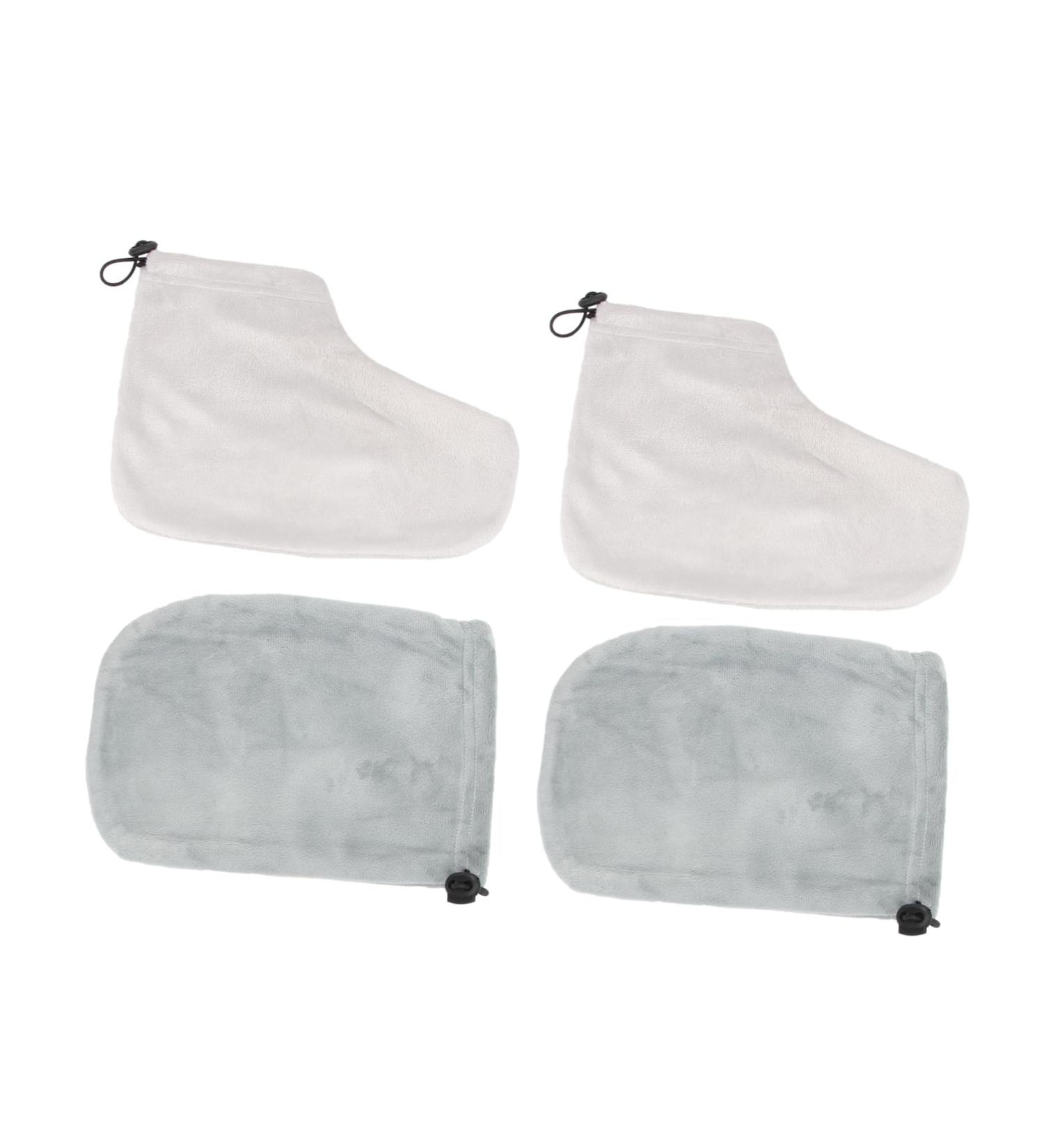 2paires Cire Et Accessoires De Th rapie Paraffine Pour Bain De Cire Avec Moufle De Th rapie Paraffine 28x20cm gris - Buy Online on GoSupps.com