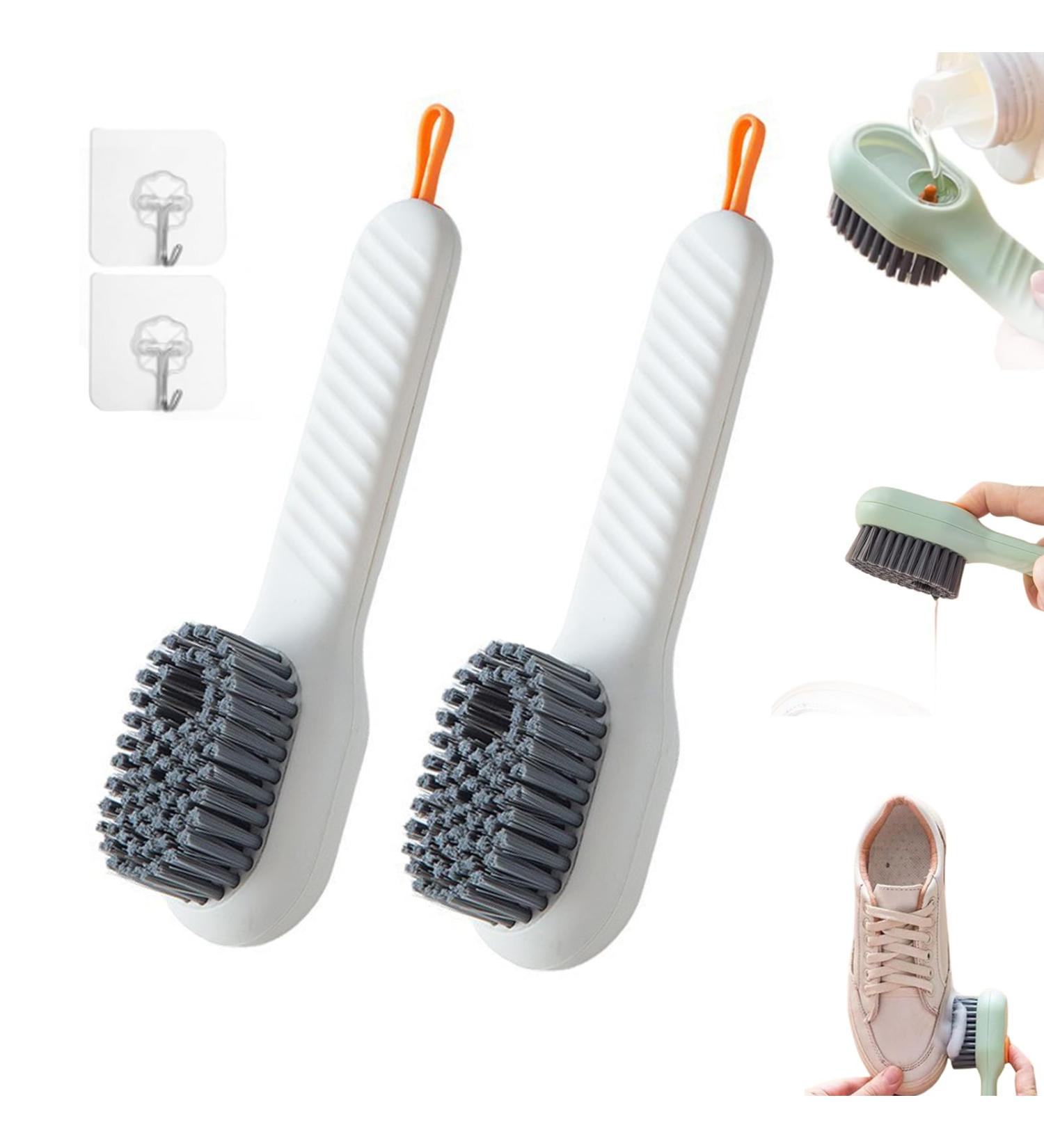 2 in 1 Multifunction Cleaning Brush Cleaning Brush with Soap Dispenser Scrub Brush with Soap Dispenser Soap Dispensing Brash Liquid Filled Laundry Brush for Home Cleaning (2PCS-A) - Buy Online on GoSupps.com