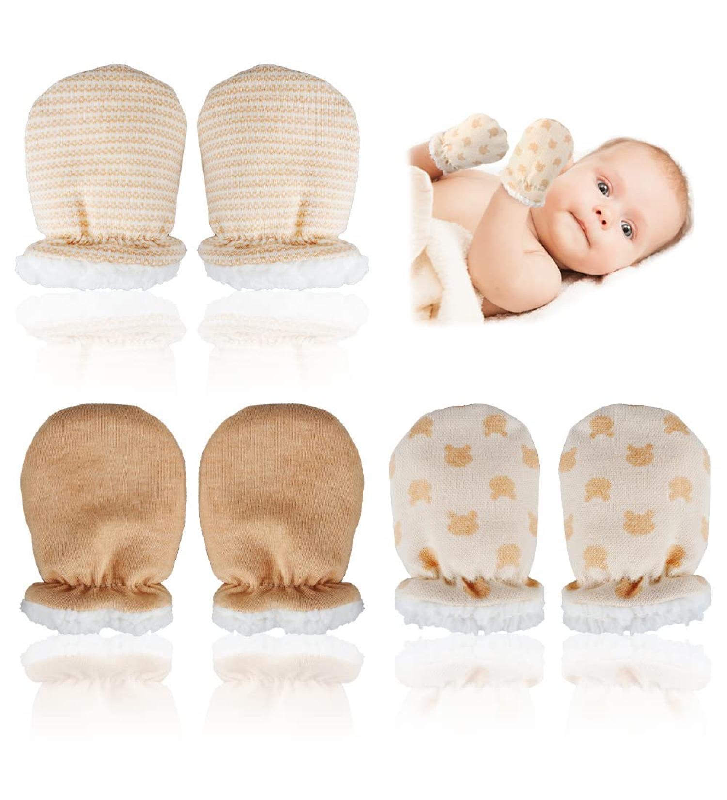 18-Piece Baby Hats, Mittens & Socks Set - Newborn No-Scratch Mittens, Hats, Socks For 0-6 Months (6 Cute Patterns)