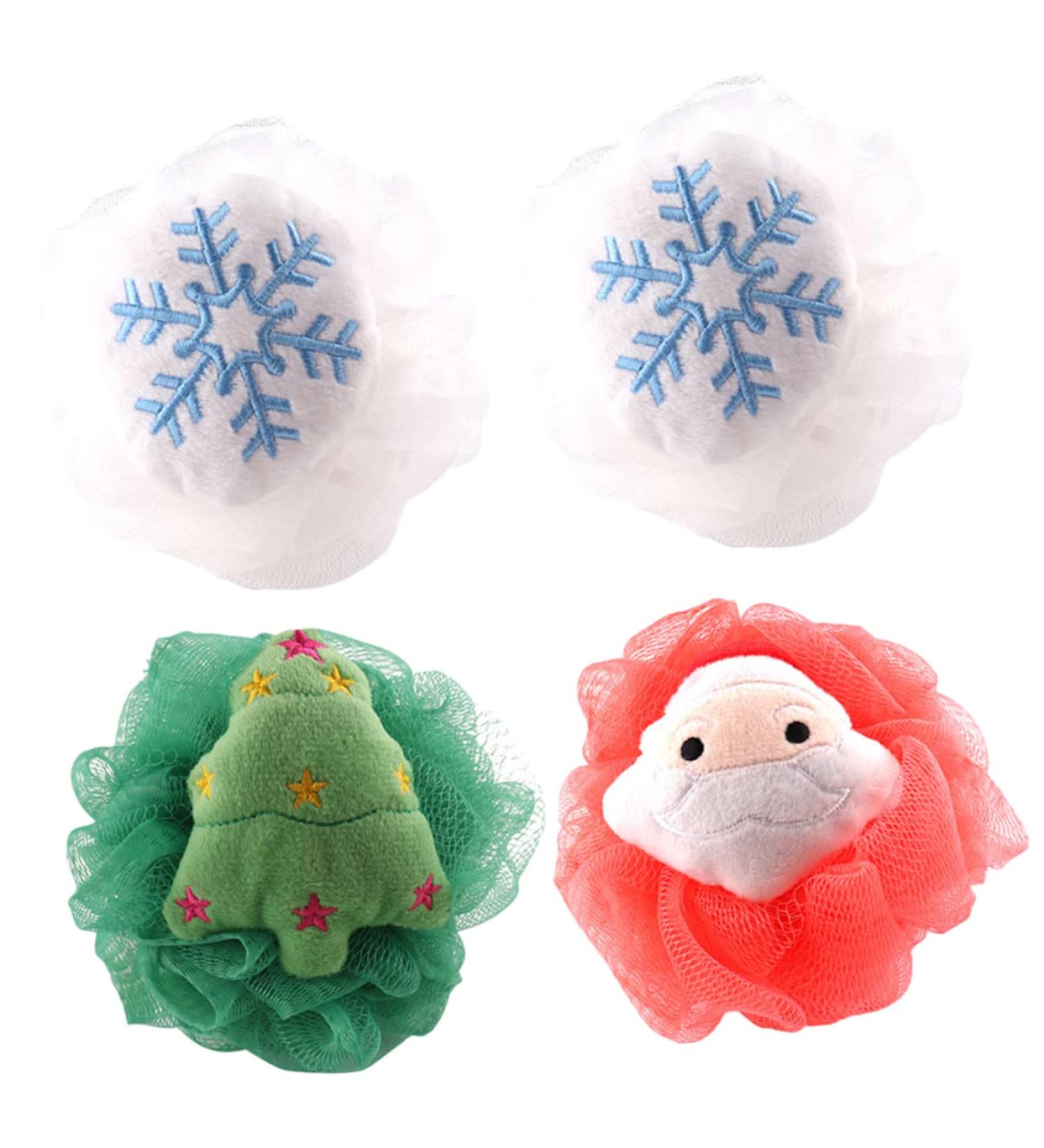 4pcs Exfoliating Bath Balls - Kids Bath Loofah Sponges & Shower Scrubbers for Skin Cleaning | International Shipping Available - Buy Online on GoSupps.com