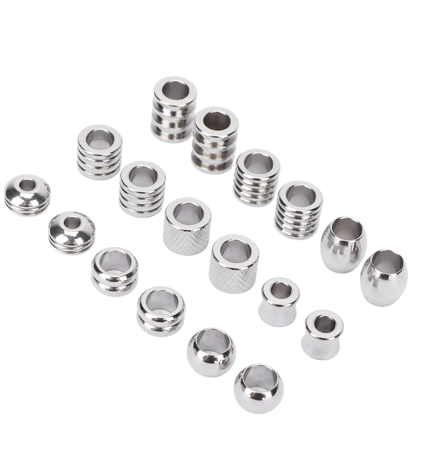 Syrisora 18 Pieces Viking Hair Beads Stainless Steel High Hardness Perfect Size Simple Design Wide Application Dread Beads - Buy Online on GoSupps.com
