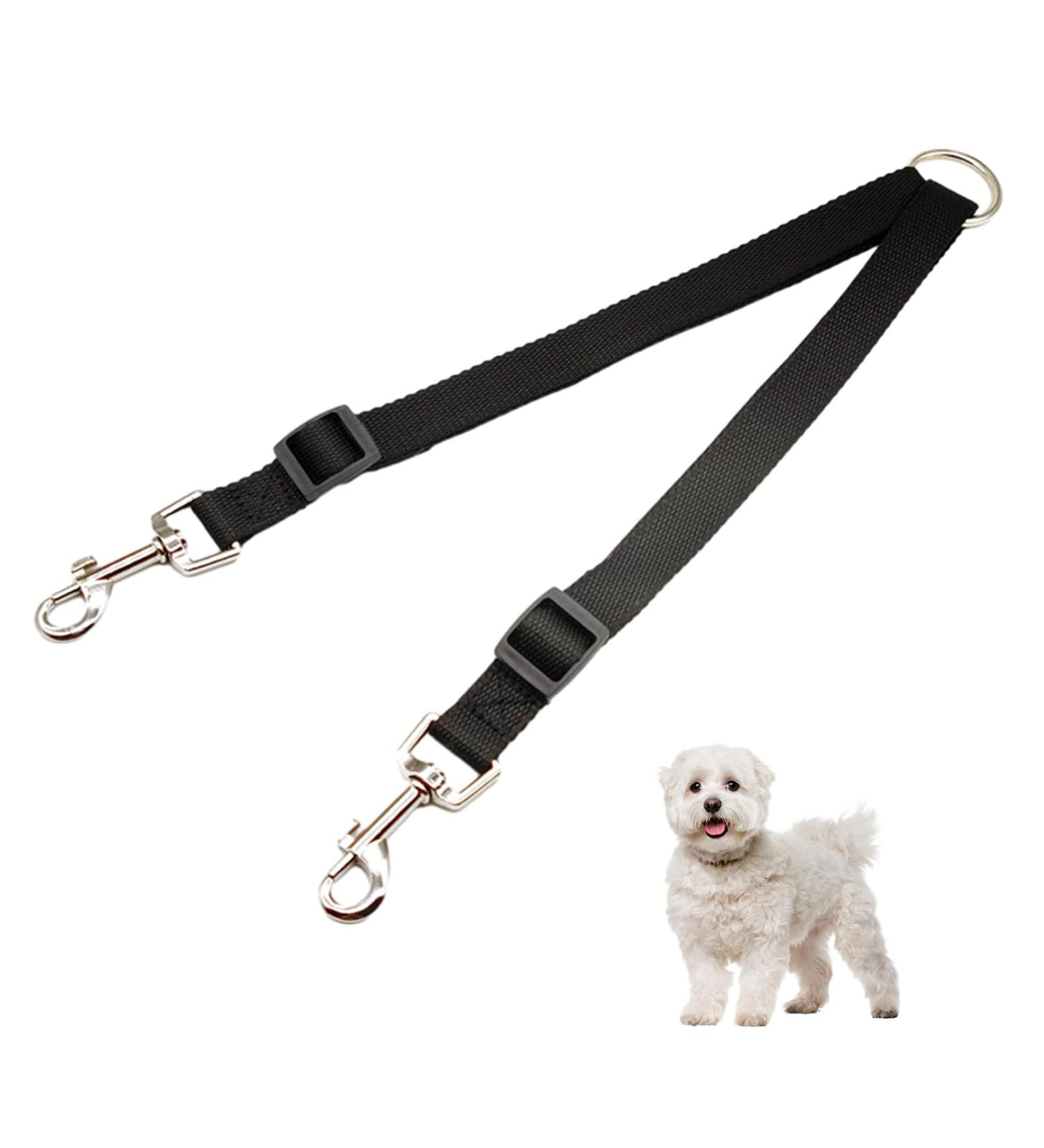 Double Dog Lead for Walking 2 Dogs No Tangle Adjustable Splitter Leads Dual Ended Clip Leash Chains Harness and Collar Large Pet Training Belt Buckles Metal Hooks Split Leashes for Trainer Collars - Buy Online on GoSupps.com