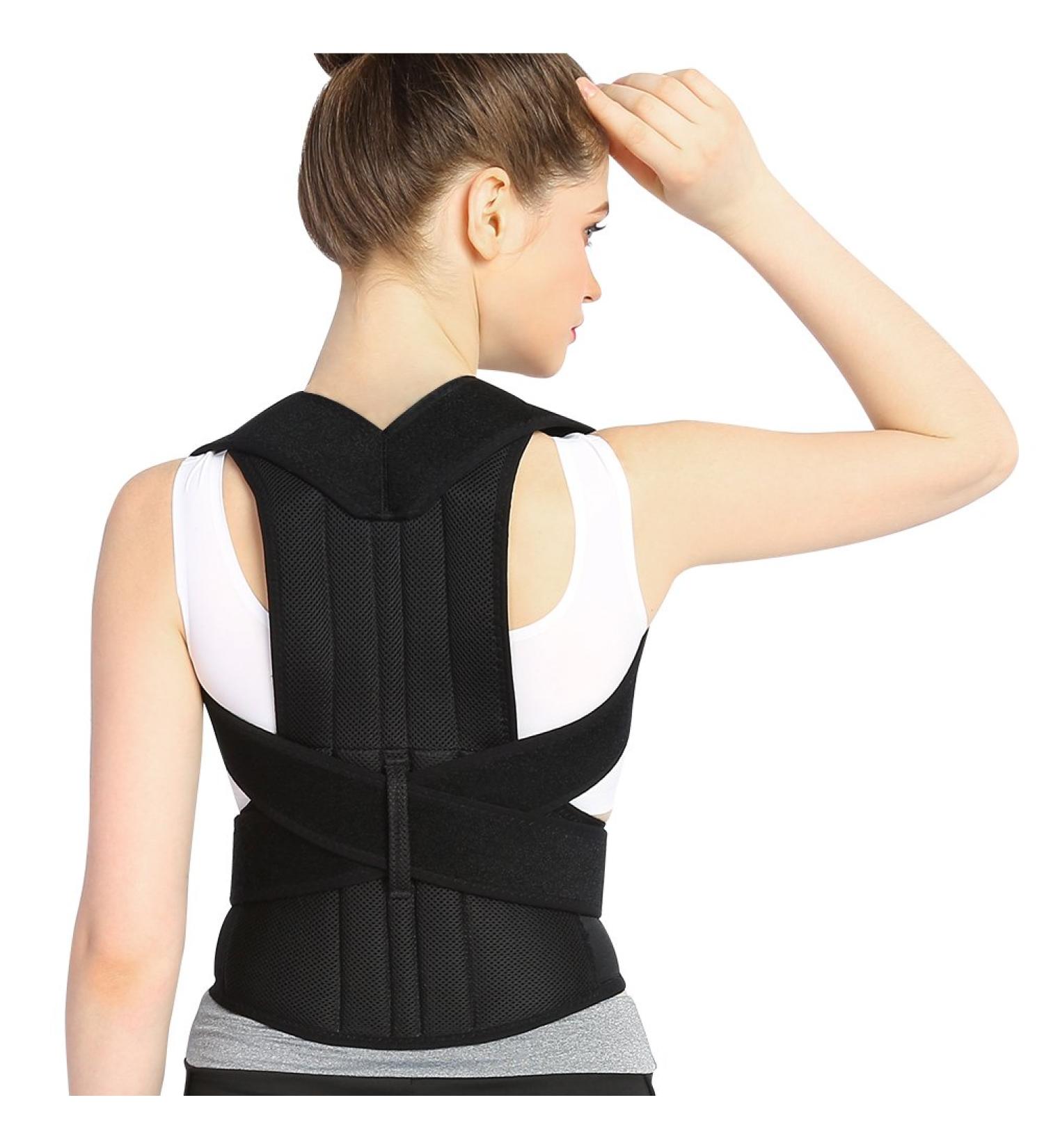 Back Brace Posture Corrector for Men & Women - Lumbar Support & Shoulder Support for Improved Posture & Back Pain Relief - Buy Online on GoSupps.com