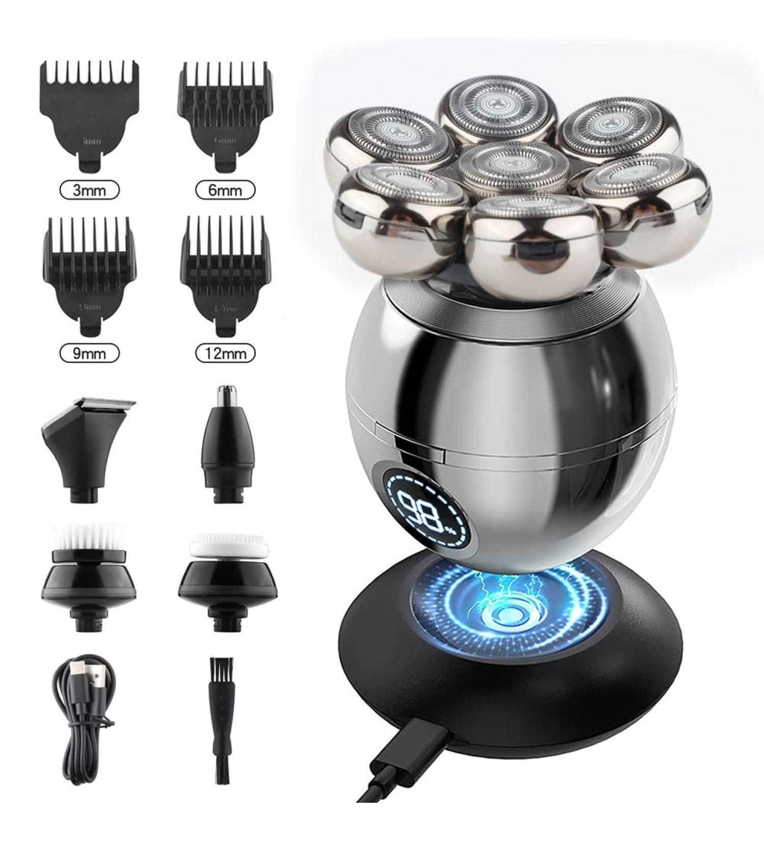 FMeA Electric Barber for Men Rechargeable Bald Head Electric 7 Floating Heads Beard Nose Clipper Hair Trimmer - Buy Online on GoSupps.com