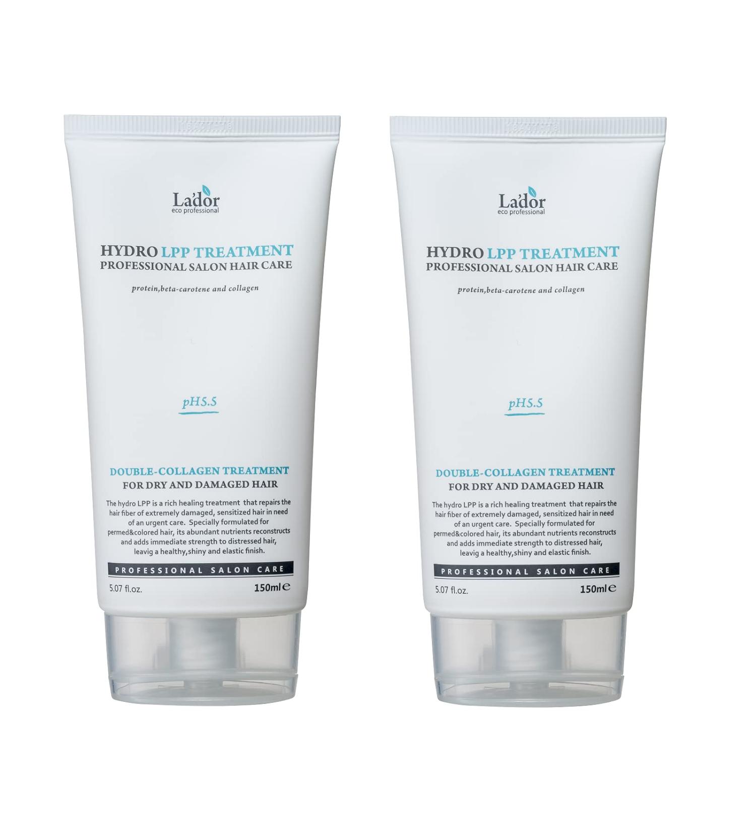 Lador Hydro LPP Treatment 2x150ml - Collagen & Keratin Hair Treatment for Very Dry Damaged Hair | Silicone-Free Repair Solutions - Buy Online on GoSupps.com