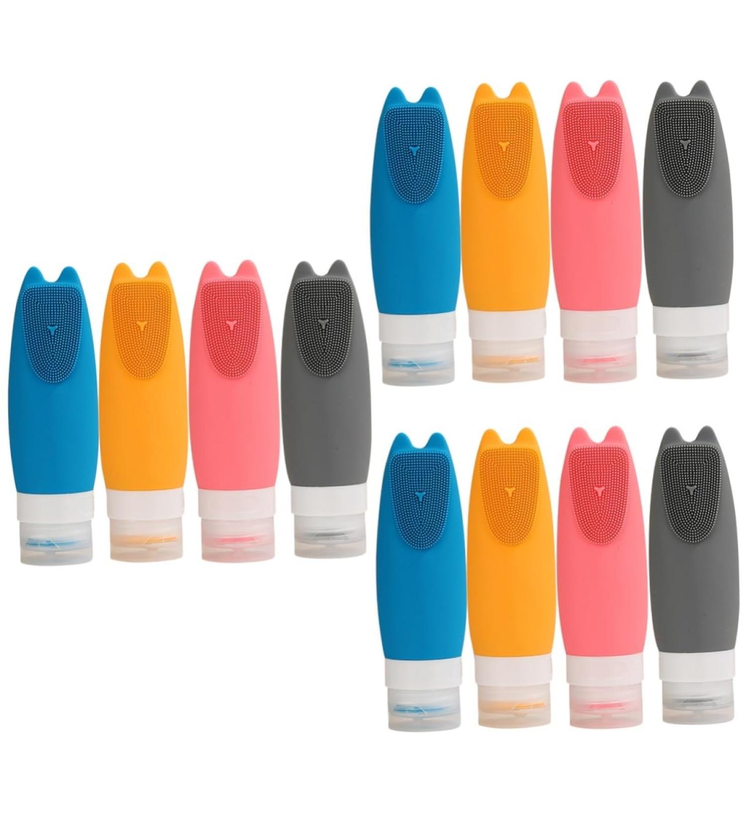 FRCOLOR 12 Pcs Small Squeeze Bottles | Travel Cosmetic & Lotion Bottles | Empty Shampoo & Body Wash Bottles - Assorted Colors - Buy Online on GoSupps.com