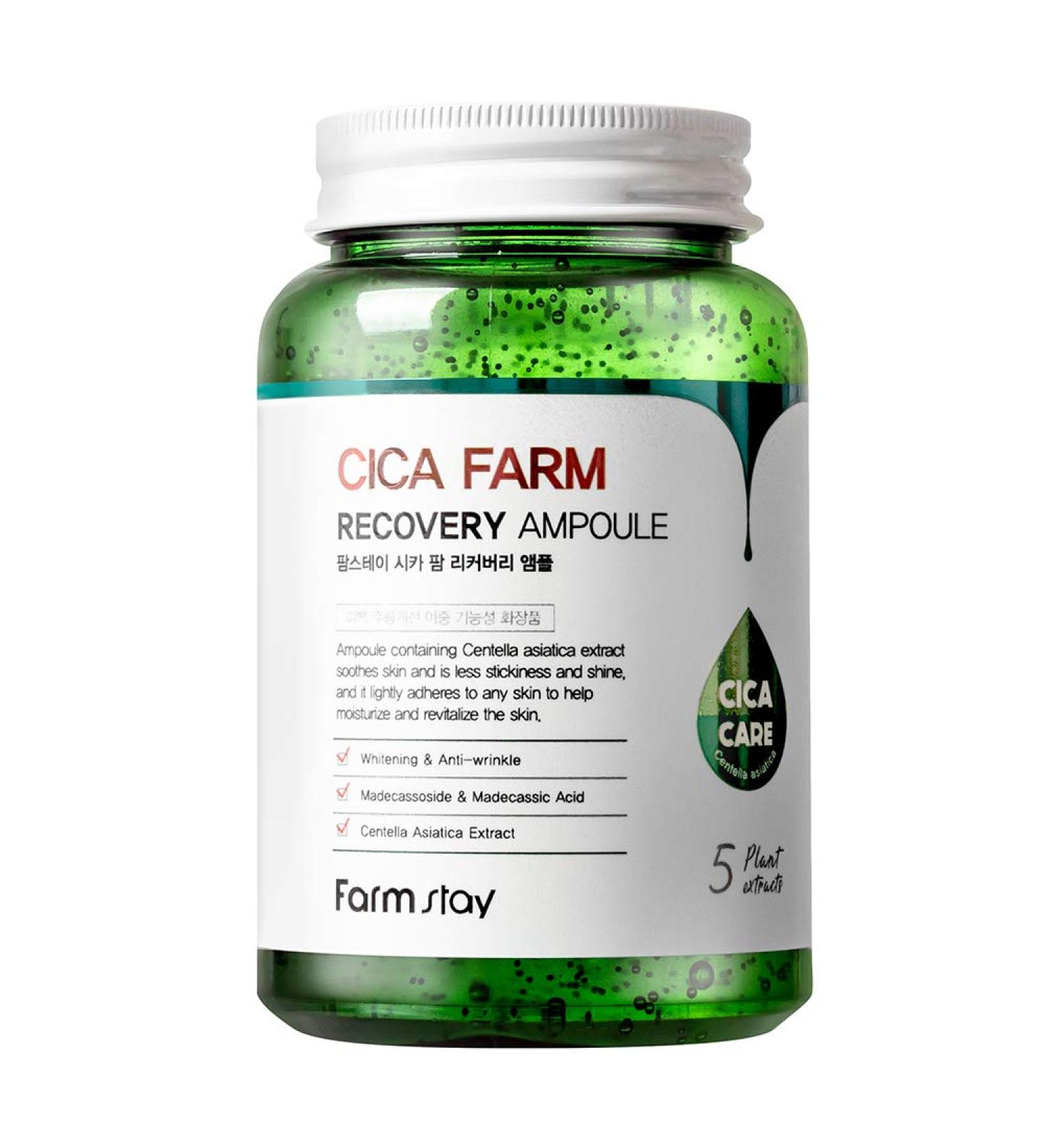FARM STAY CICA FARM Recovery Ampoule 8.45 fl oz - Hydrating Calming Gel with Vitamin Capsules | International Shipping - Buy Online on GoSupps.com