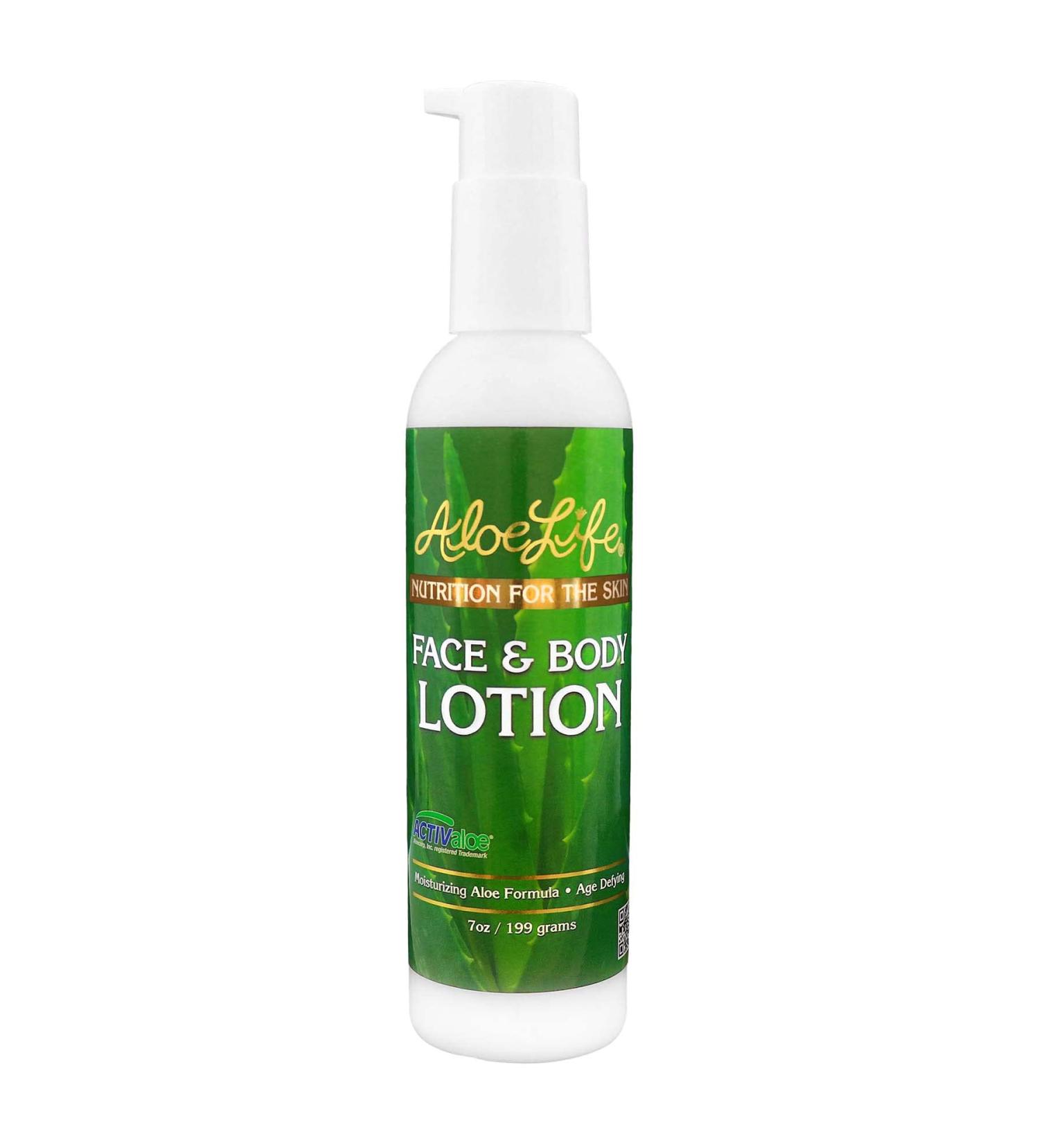 Aloe Life Face & Body Lotion - Hydrating Antioxidant Formula for All Skin Types Grapefruit Scent Gluten-Free (7 oz - Buy Online on GoSupps.com