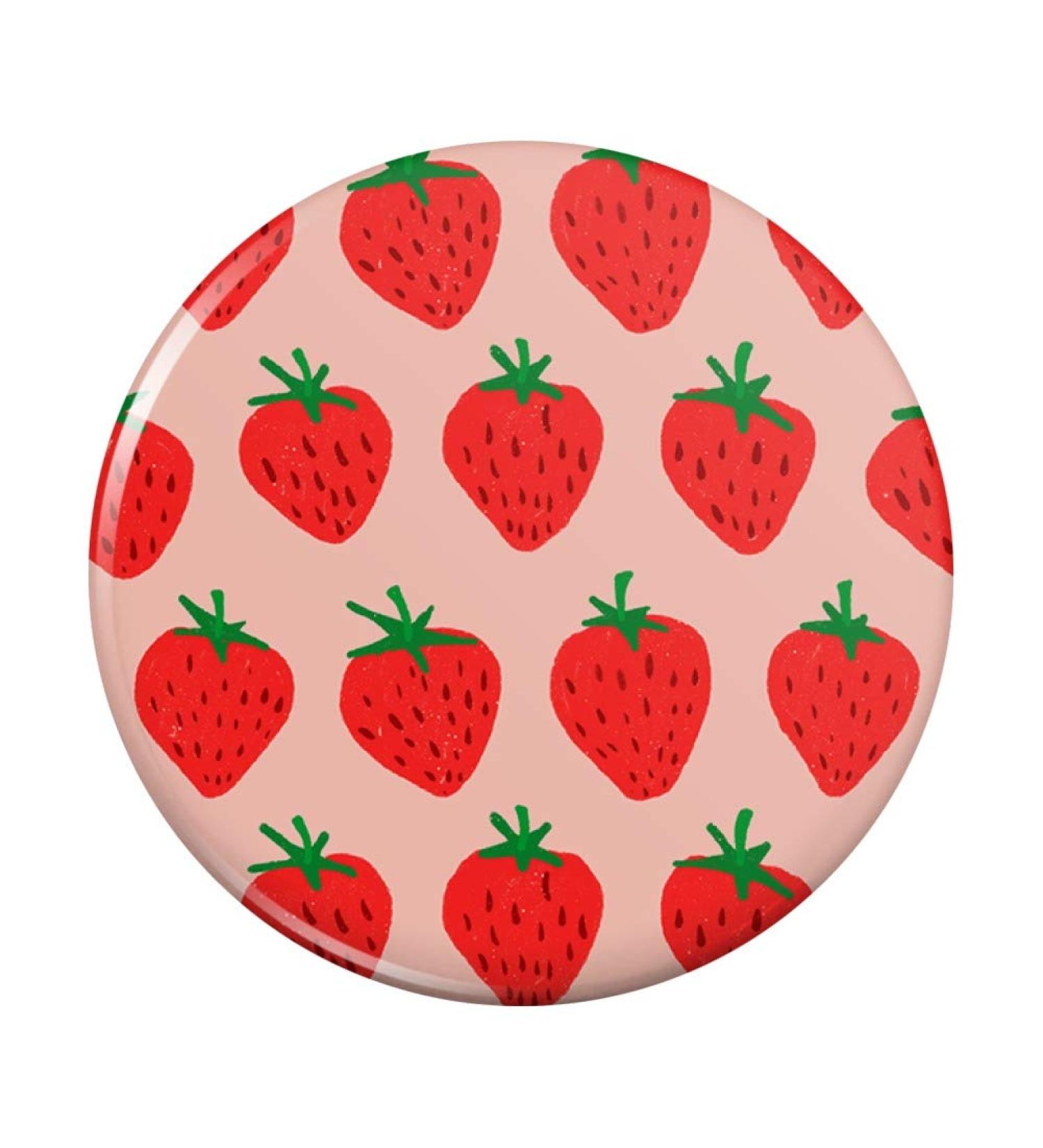Cute Strawberry Pattern Compact Makeup Mirror - 3 Inches - Buy Online on GoSupps.com
