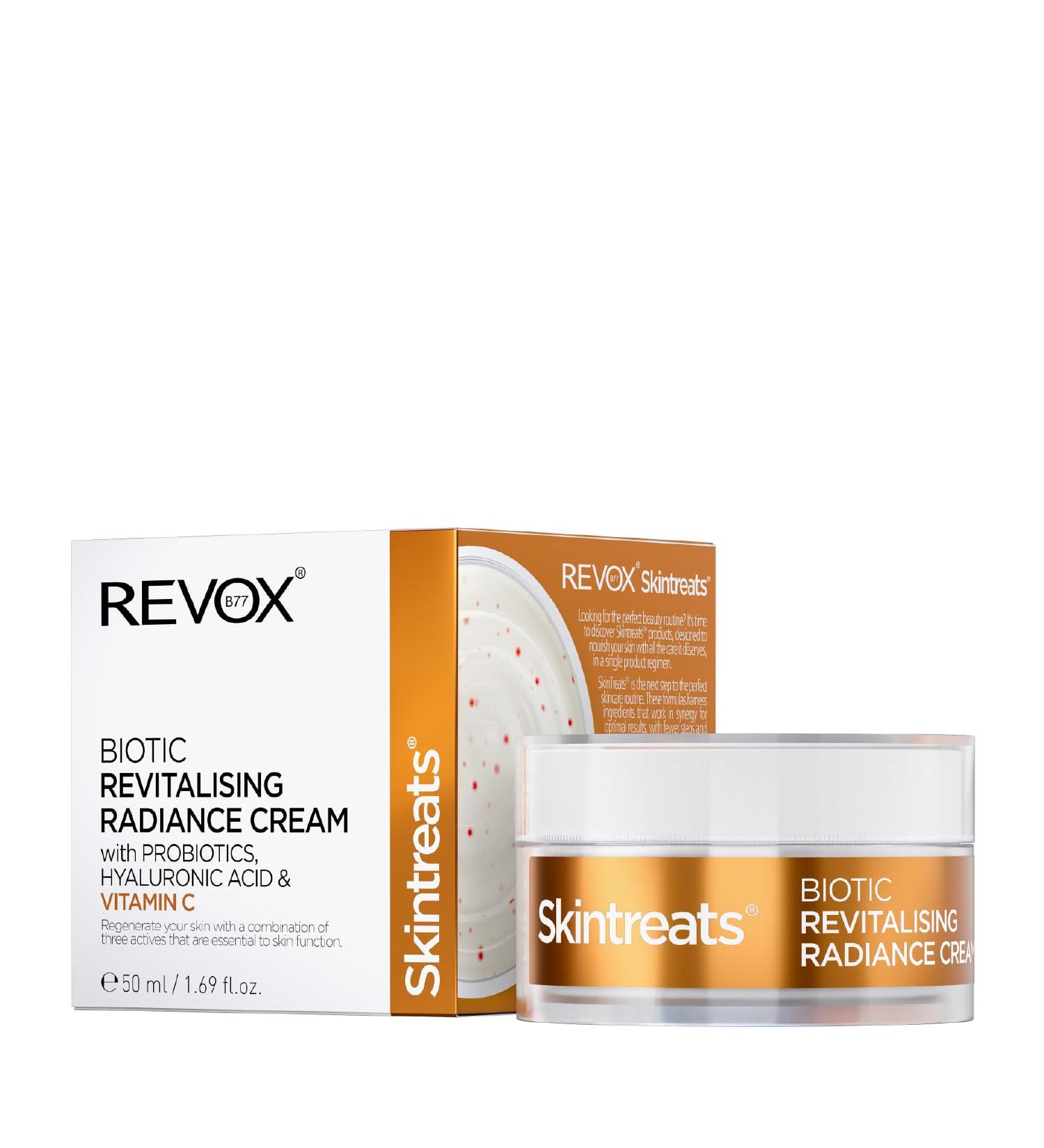 REVOX B77 - Cr me clat Revitalisante Skintreats Biotic 50 ml Cr me clat Visage Revitalisante Et Nourrissante Am liore La Texture De La Peau Booste L' clat Et L'Hydratation - Buy Online on GoSupps.com