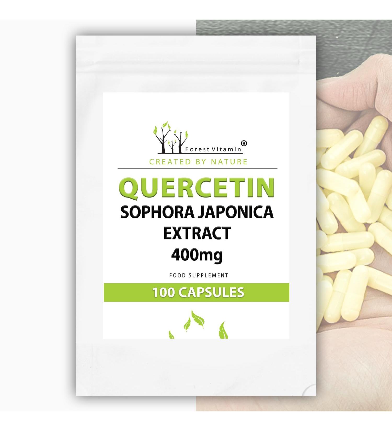 Buy Quercetin 400mg | Natural Sophora Japonica Extract | 100 Capsules | Health & Beauty | International Shipping - Buy Online on GoSupps.com