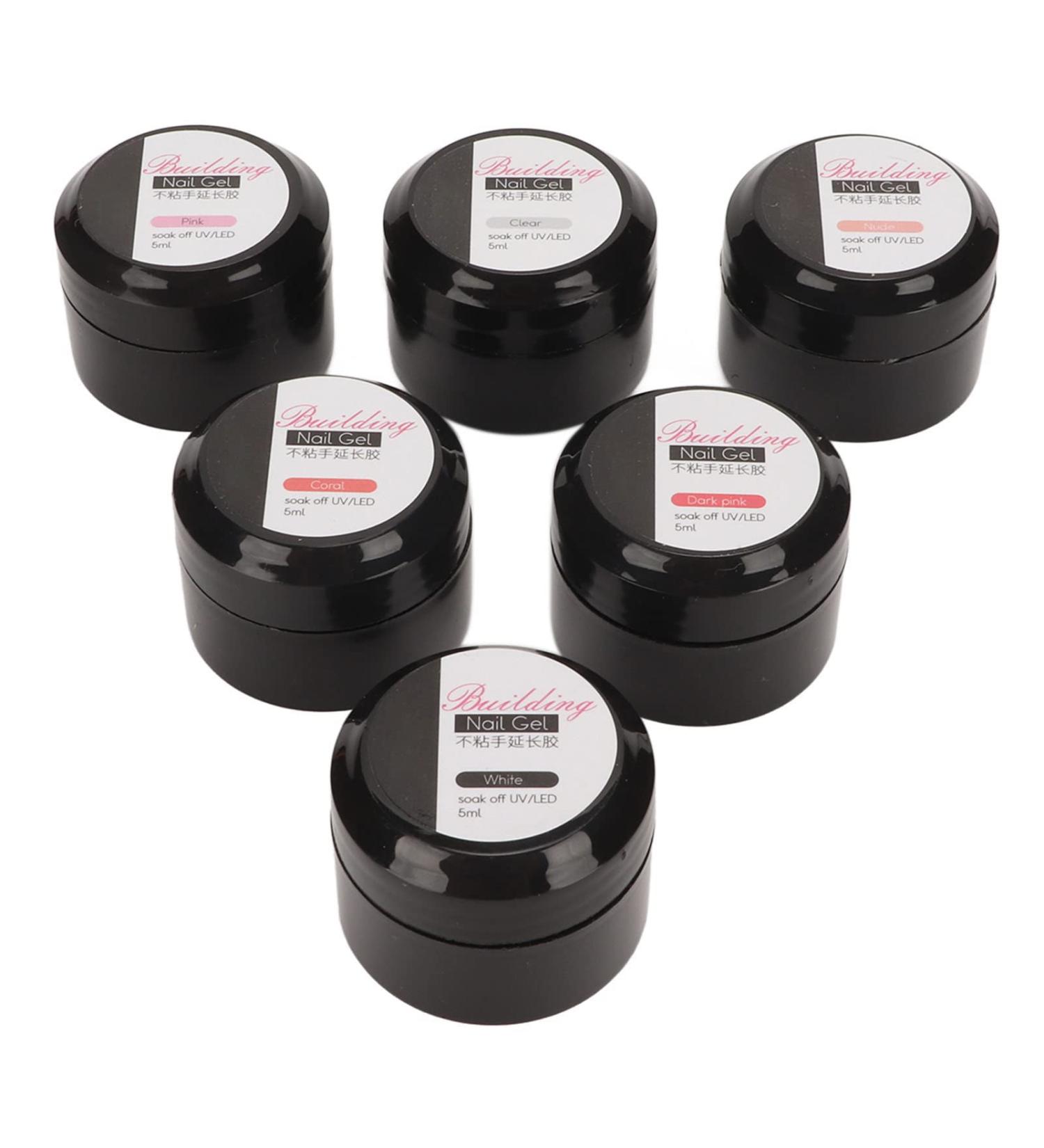 6 Color Portable Nail Extension Solid Gel Nail Extension Solid Gel Long Lasting Portable Shape Sculpture Solid Carved Gel - Buy Online on GoSupps.com