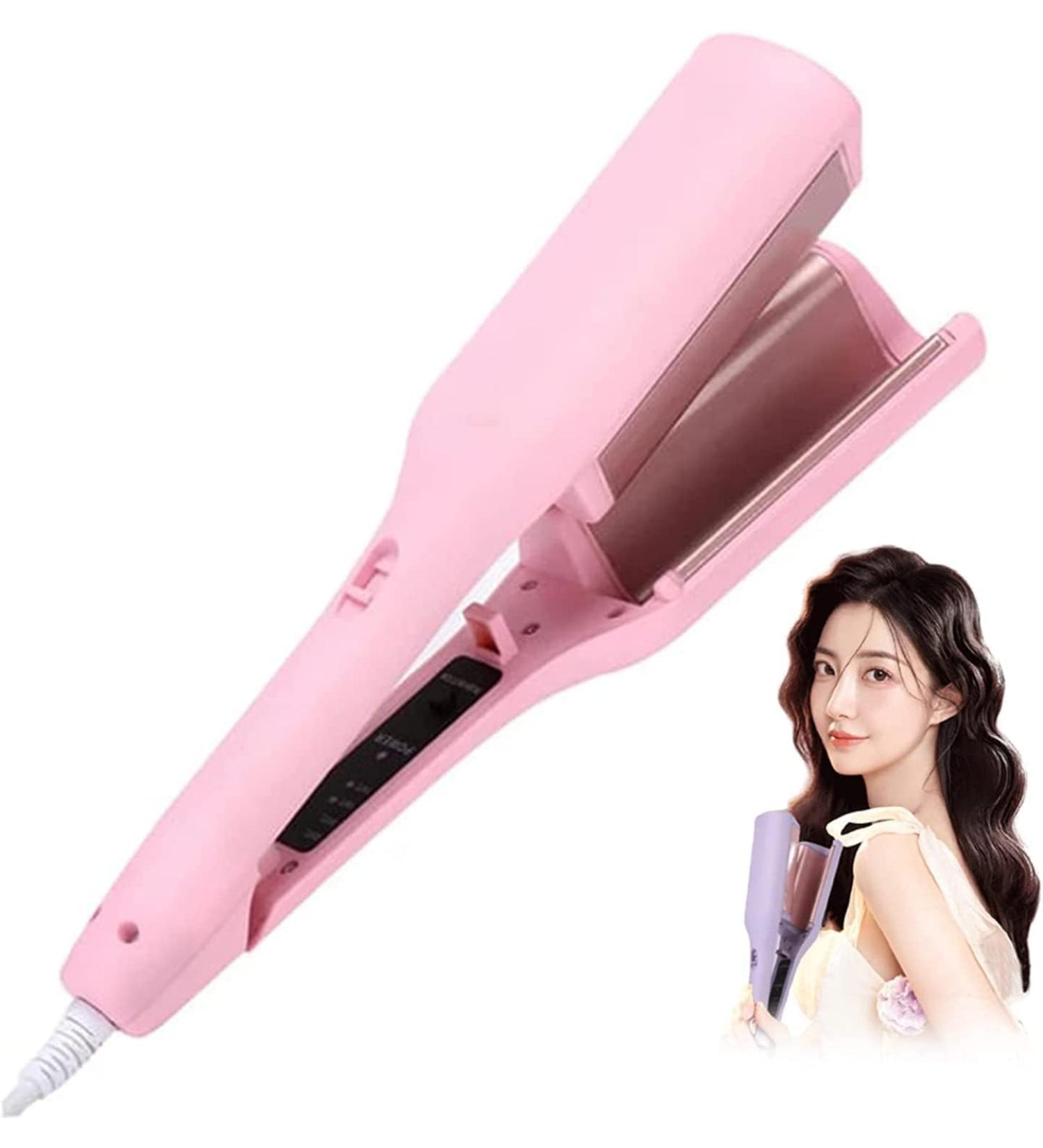 Rommantic French Egg Roll Curling Iron Egg-Roll Hairstyle Water Ripple V-Shaped Hair Curler Crimper Styling Tools & Appliances with Multifunctions (Pink) - Buy Online on GoSupps.com
