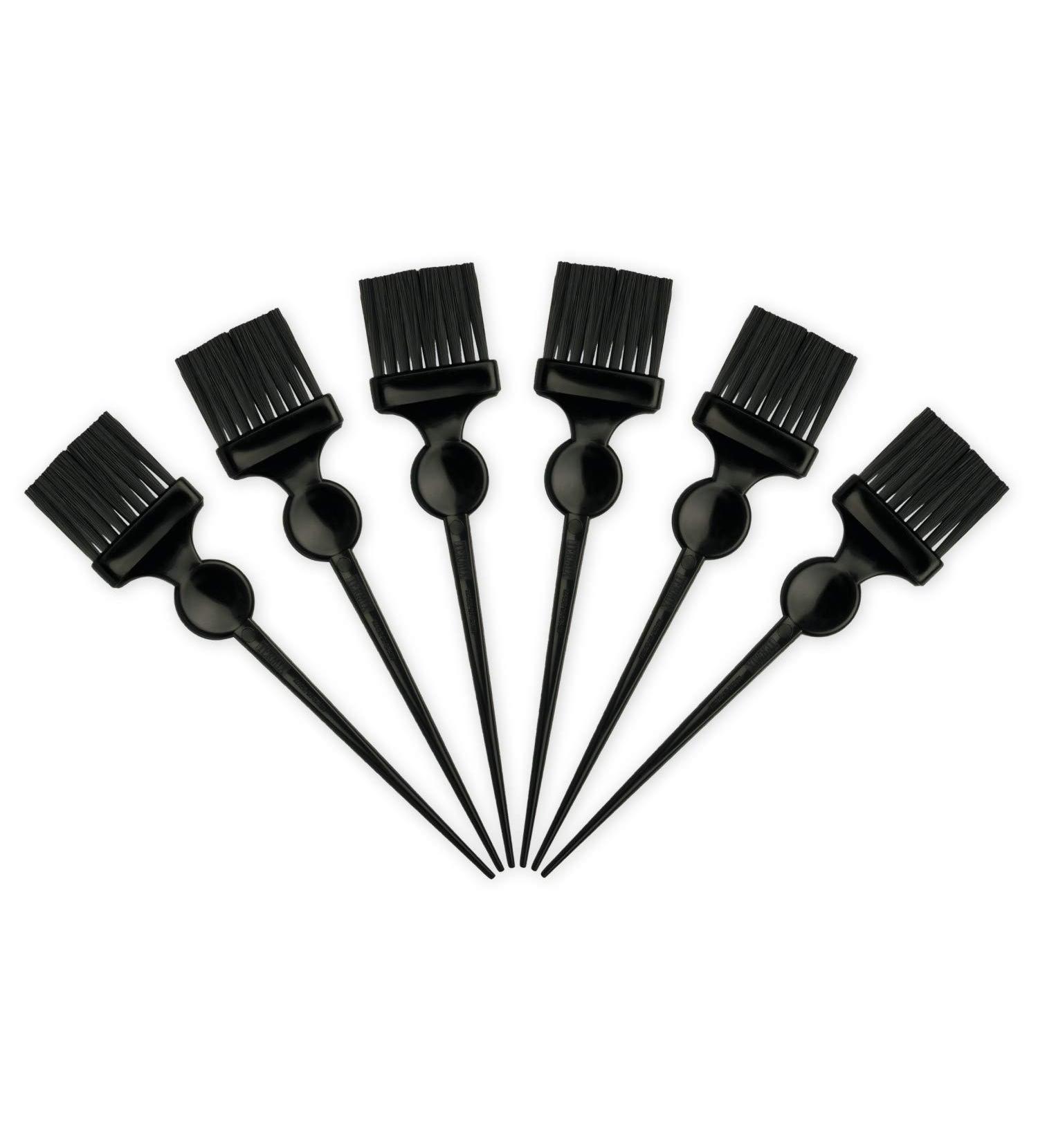 Termix Soft Black Fiber Color Tinting Brush Black Small Set of 6