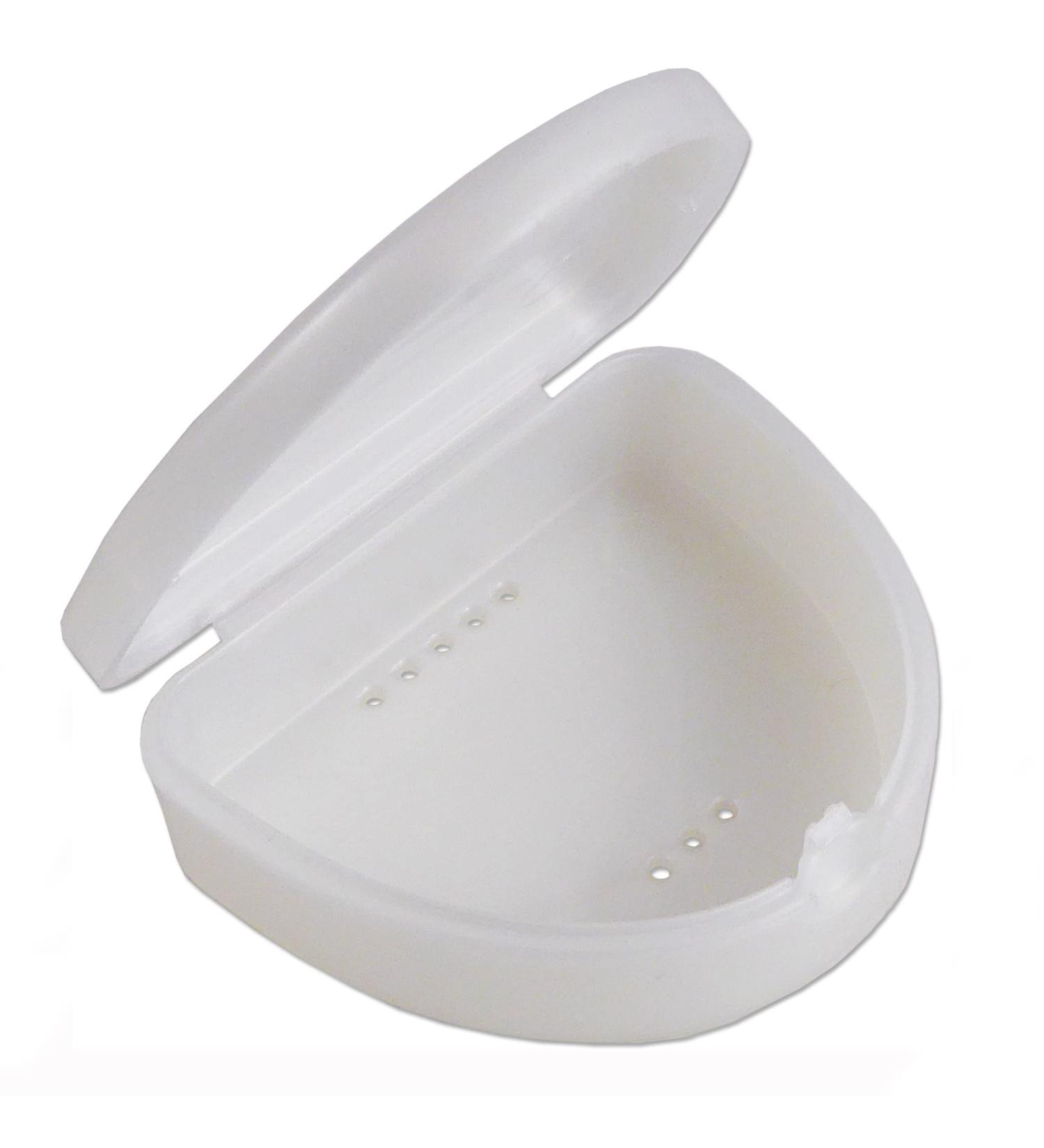 Slim Orthodontic Dental Case - Colour & Glitter Choices for Retainers Bleaching Trays Dentures & More (White) - Buy Online on GoSupps.com