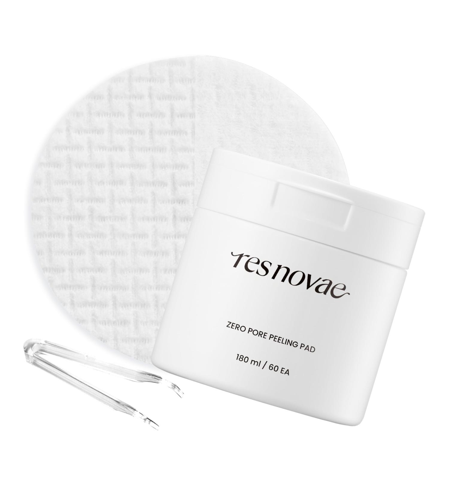 res novae Peeling Toner Pad 60 Pads Blackhead & Whitehead Removal Pore Minimizing Oil Control Gentle PHA Exfoliation for Sensitive Skin - Buy Online on GoSupps.com